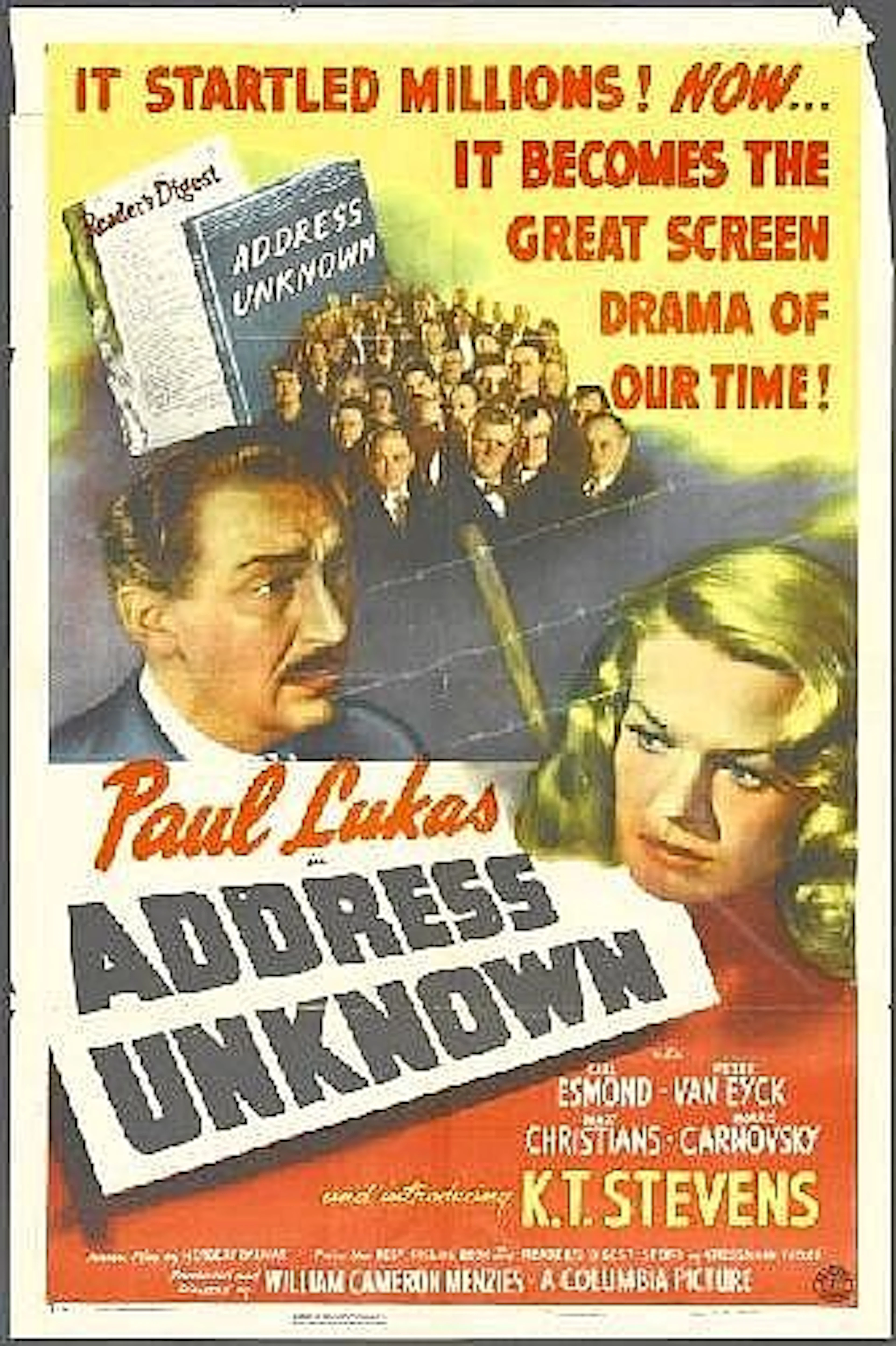 [ Movie / Film Posters ] Address Unknown (Columbia
