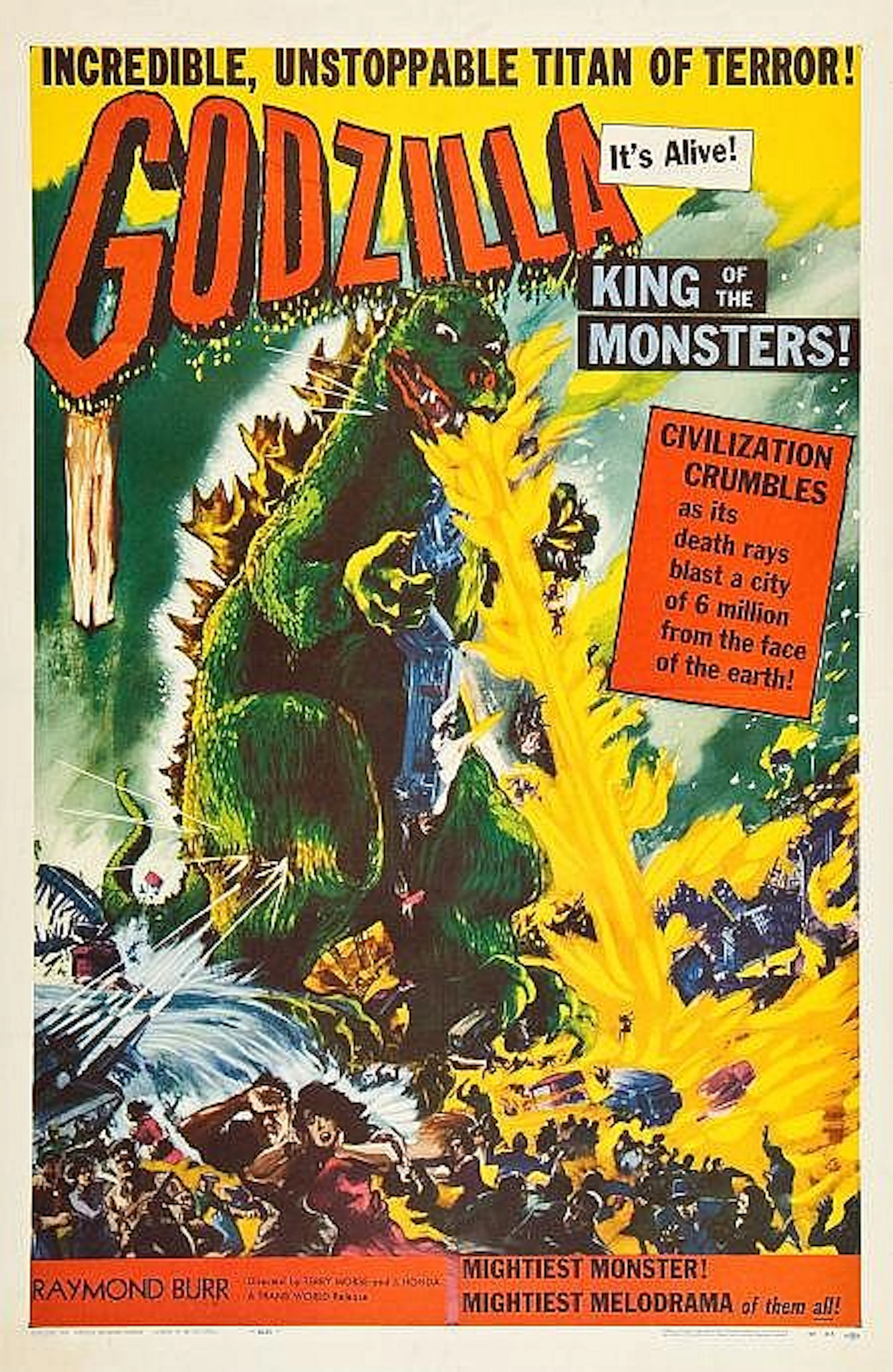 Godzilla (Trans World, 1956). One Sheet (27" X 41").