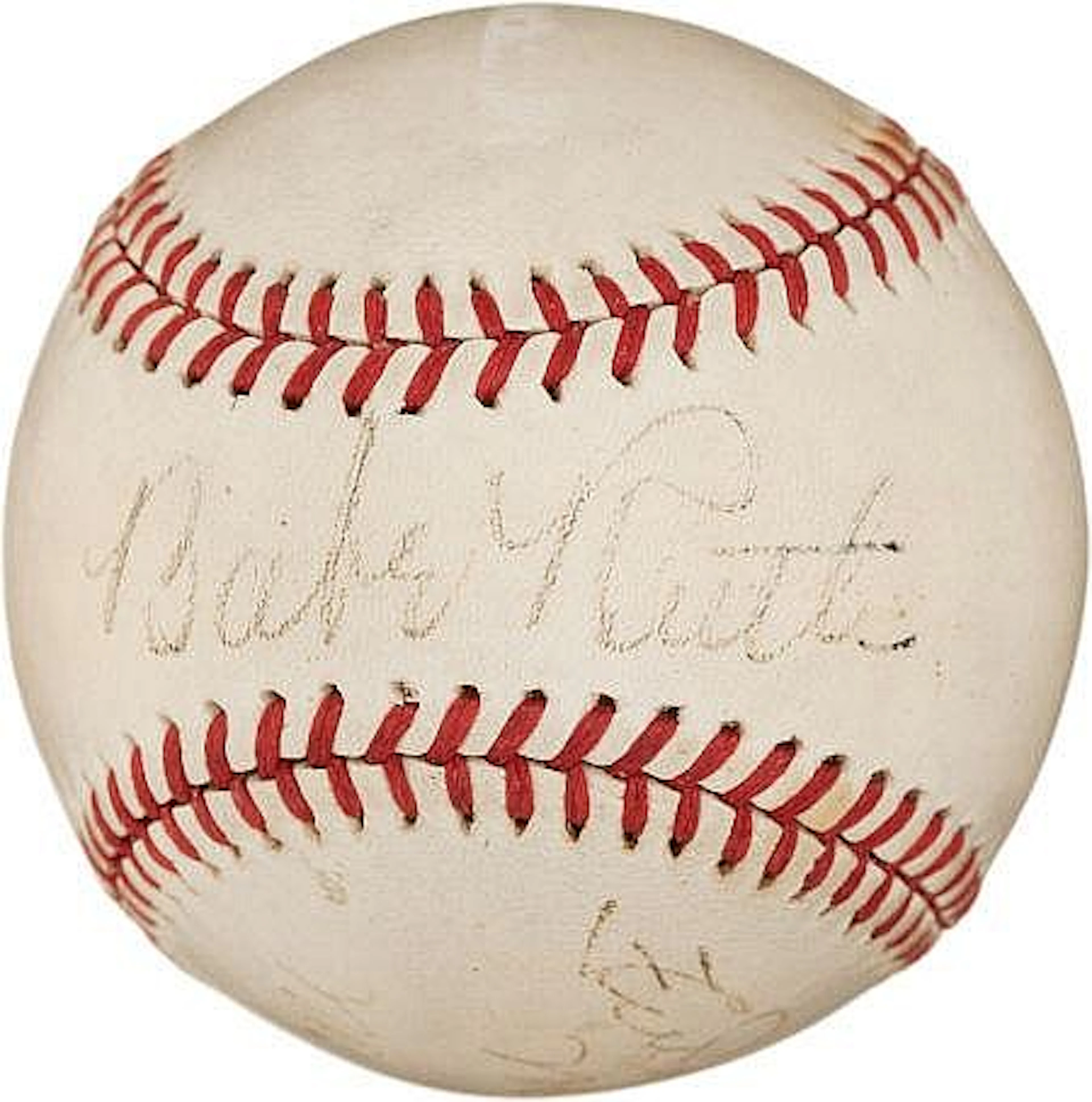 Circa 1940 Babe Ruth Single Signed Baseball.