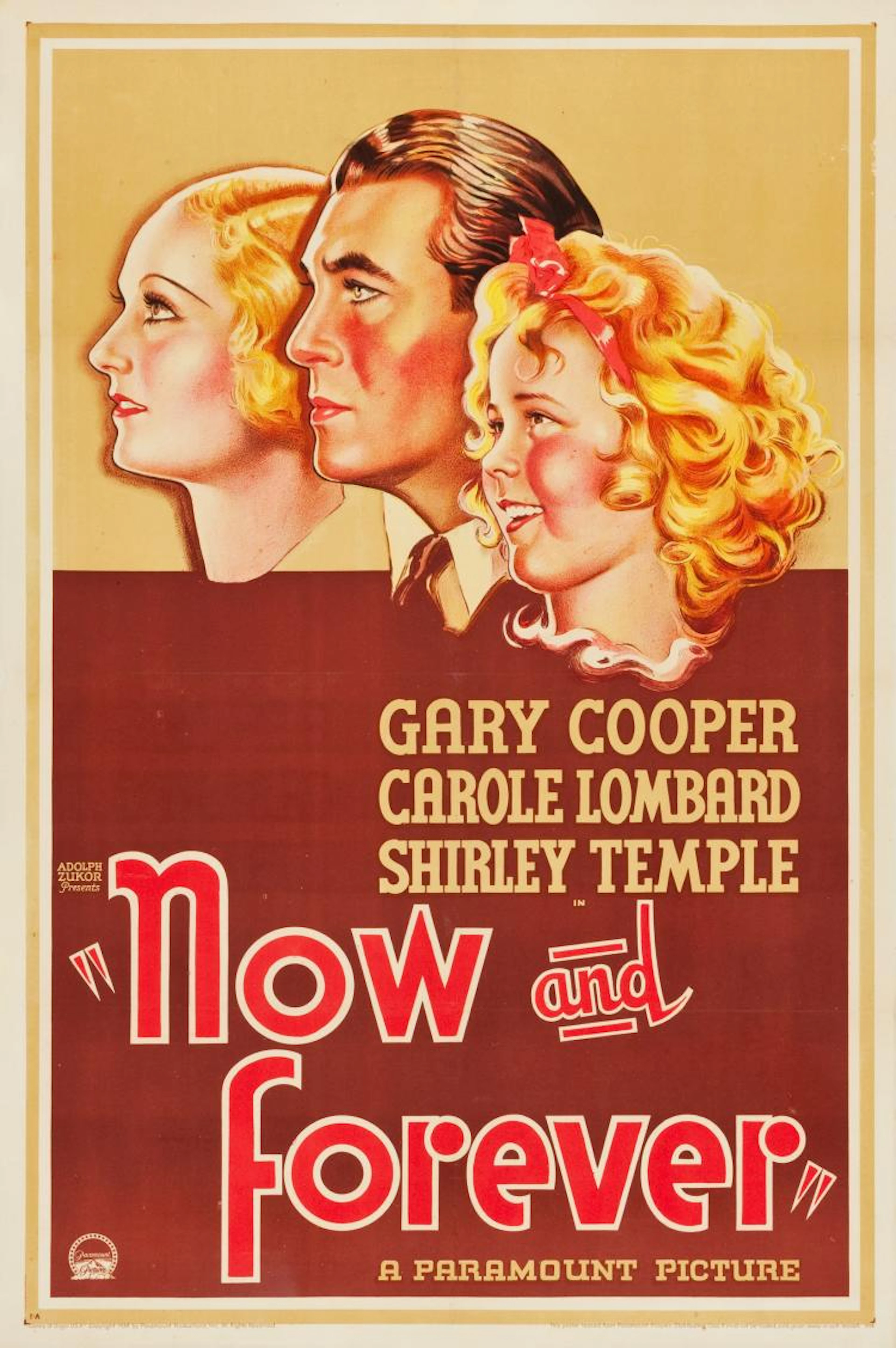 Now and Forever (Paramount, 1934). One Sheet (27" X 41"