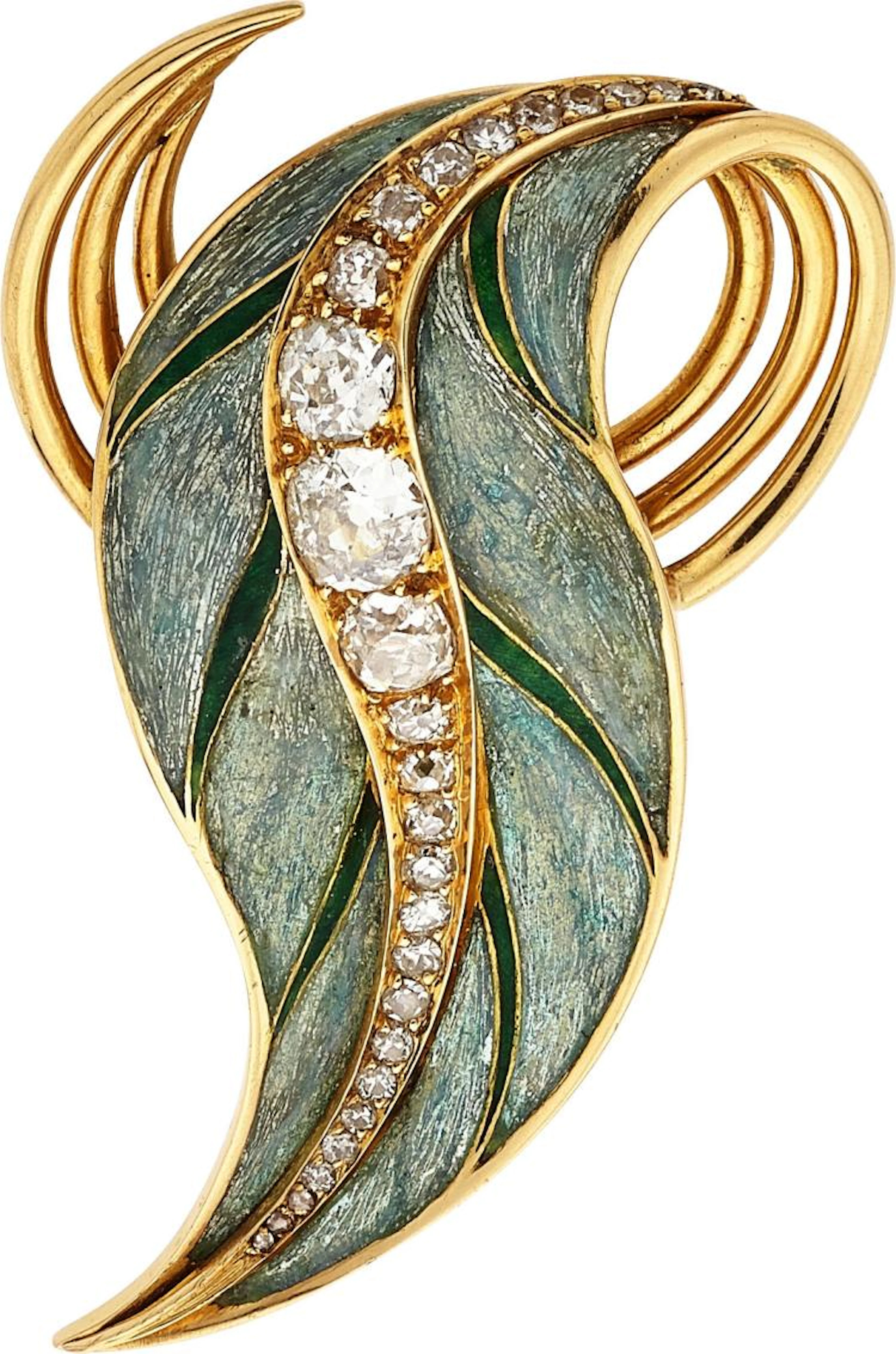 Diamond, Enamel, Gold Brooch, Jean Fouquet
