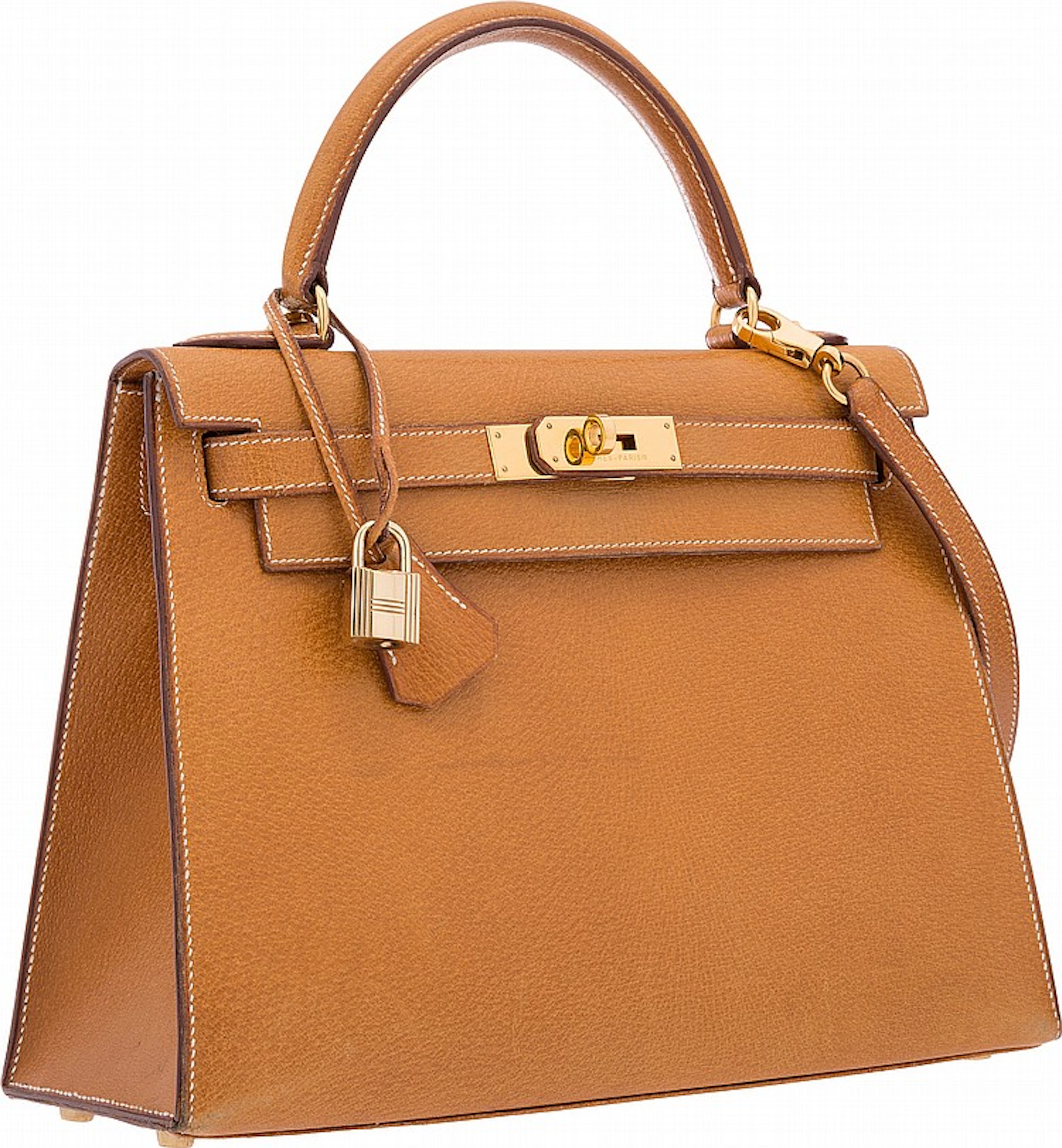 Hermes 28cm Natural Peau Porc Leather Sellier Kelly Bag