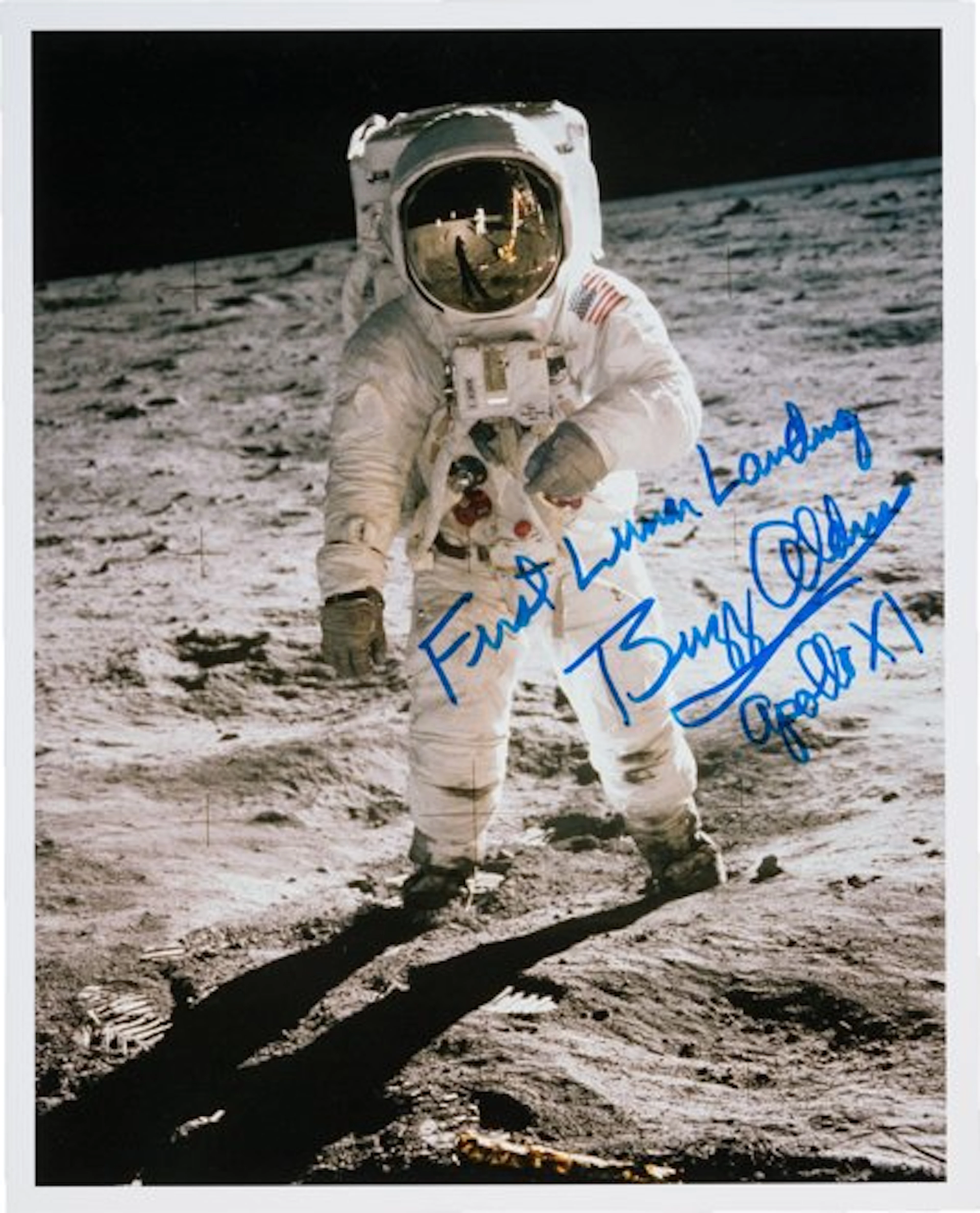 Buzz Aldrin Signed Apollo 11 Lunar Surface "Visor" Colo