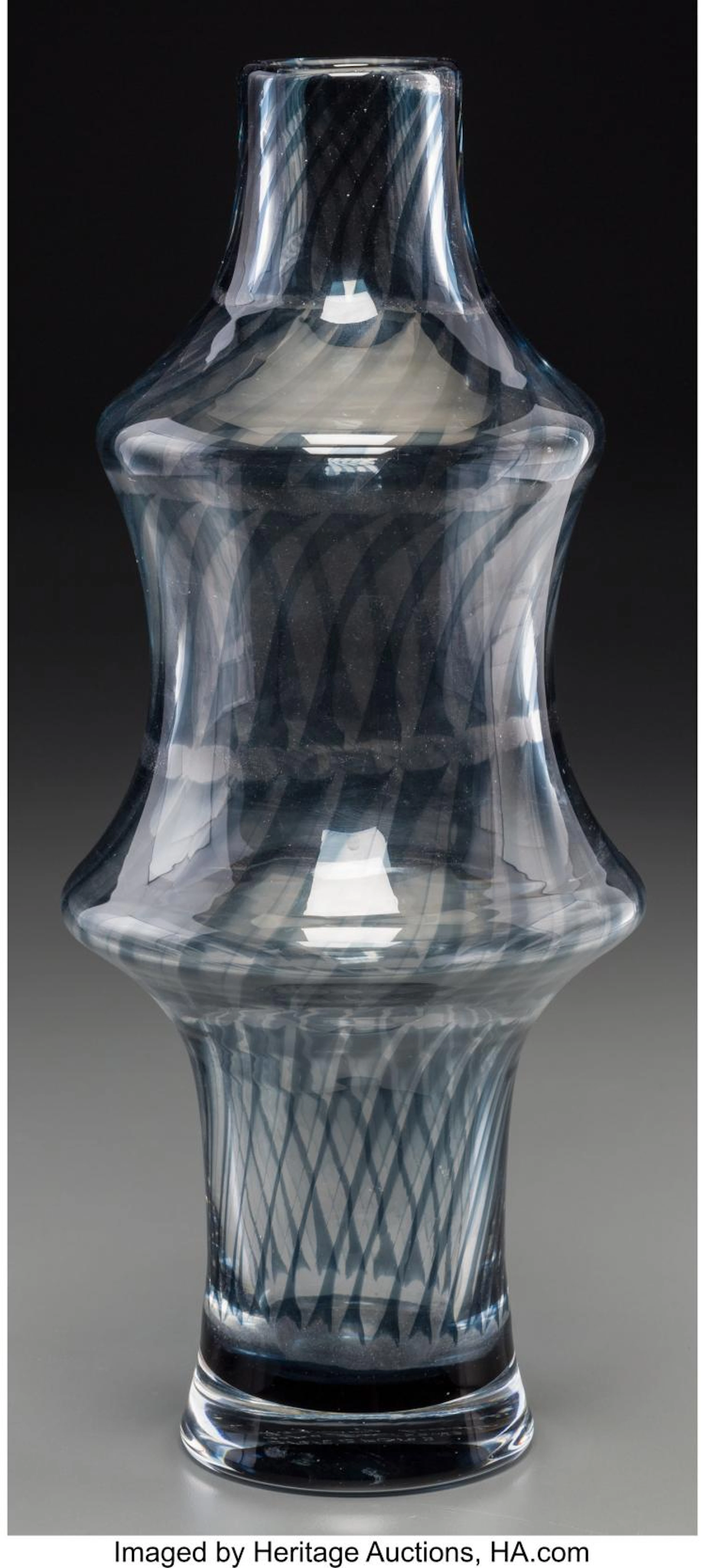 INGEBORG LUNDIN (SWEDISH, 1921-1992) GRAAL PINCHED VASE, EXPO SERIES, 1963, ORRE