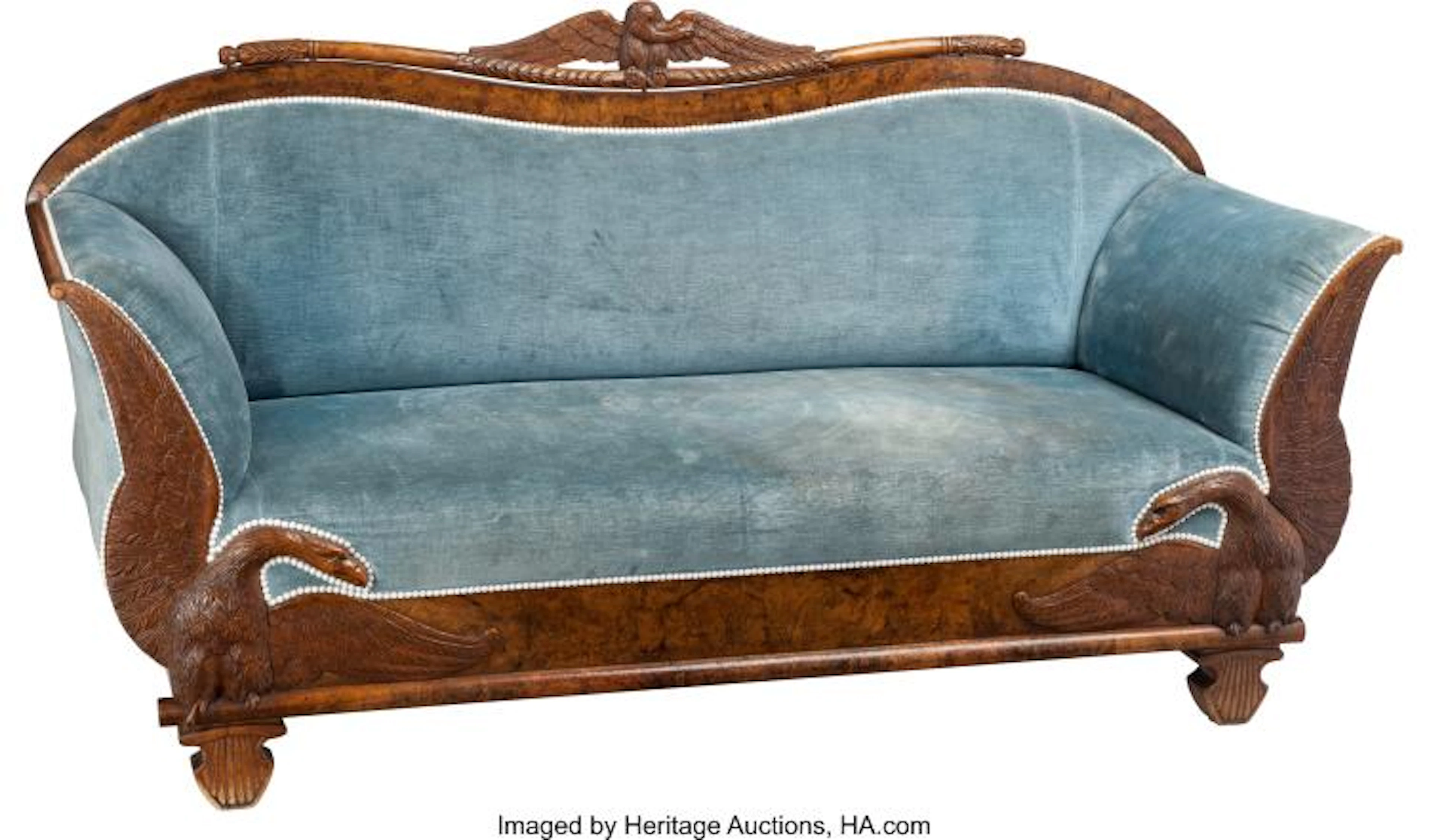 AN IMPORTANT WILHELM KIMBEL SOUTH GERMAN BIEDERMEIER SOFA WITH EAGLE MOTIF, CIRC