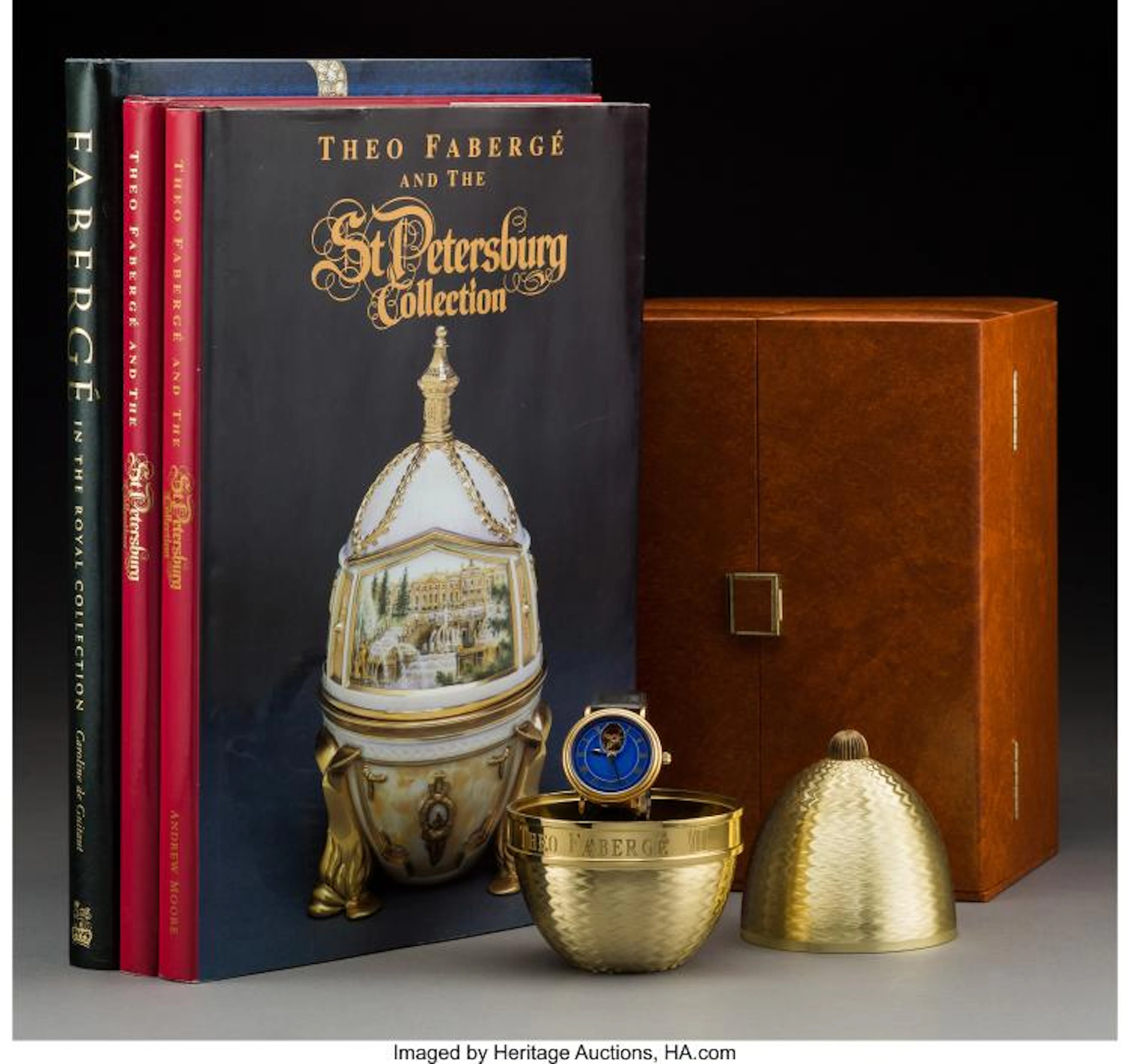 A THEO FABERGE ST. PETERSBURG COLLECTION WRIST WATCH WITH THREE BOOKS, LATE 20TH