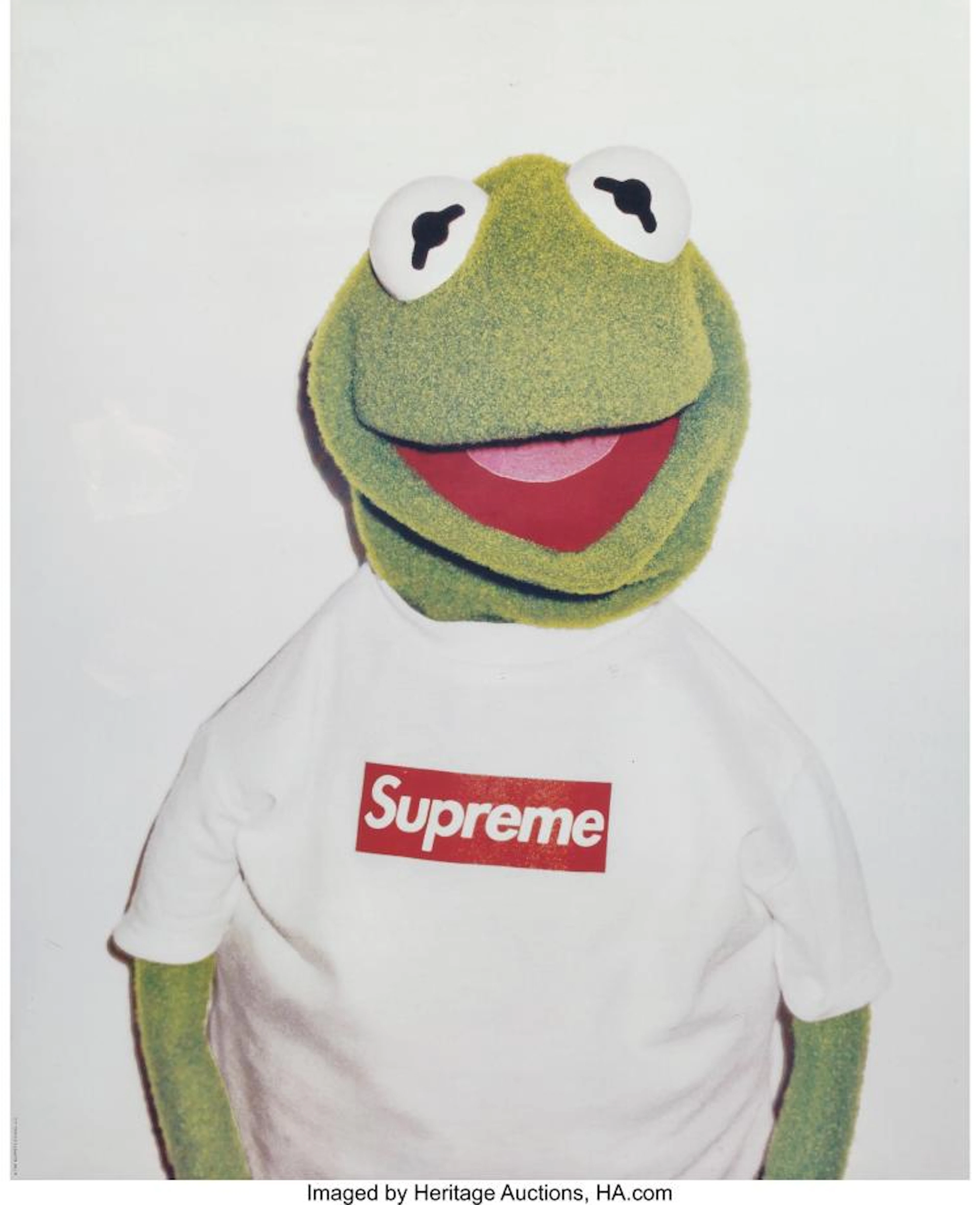 SUPREME KERMIT THE FROG, POSTER, CIRCA 2008 SCREENPRINT IN COLORS ON PAPER 30 X
