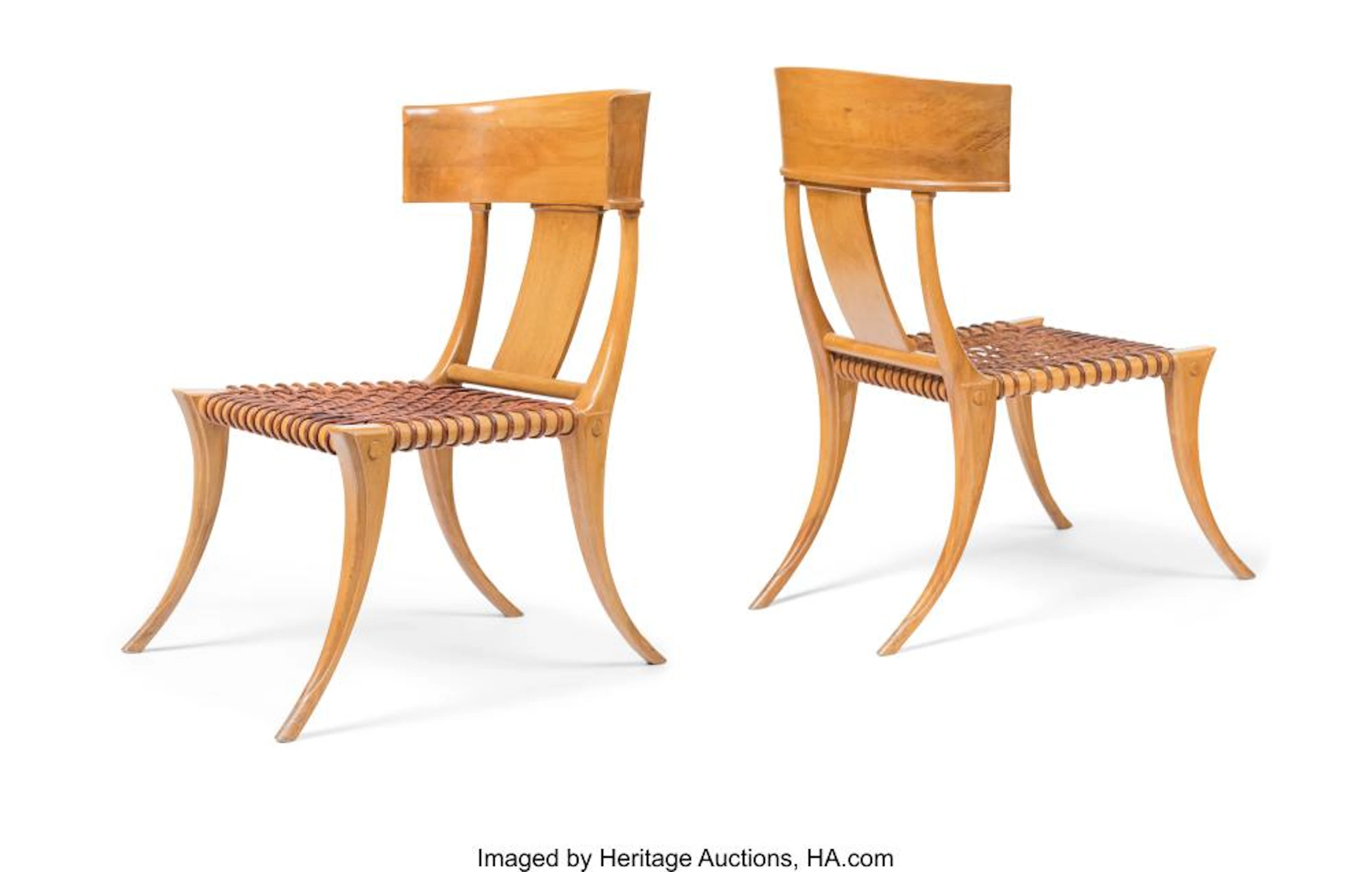 Terence Harold Robsjohn-Gibbings (British, 1905-1976) Pair of Klismos Chairs, ci