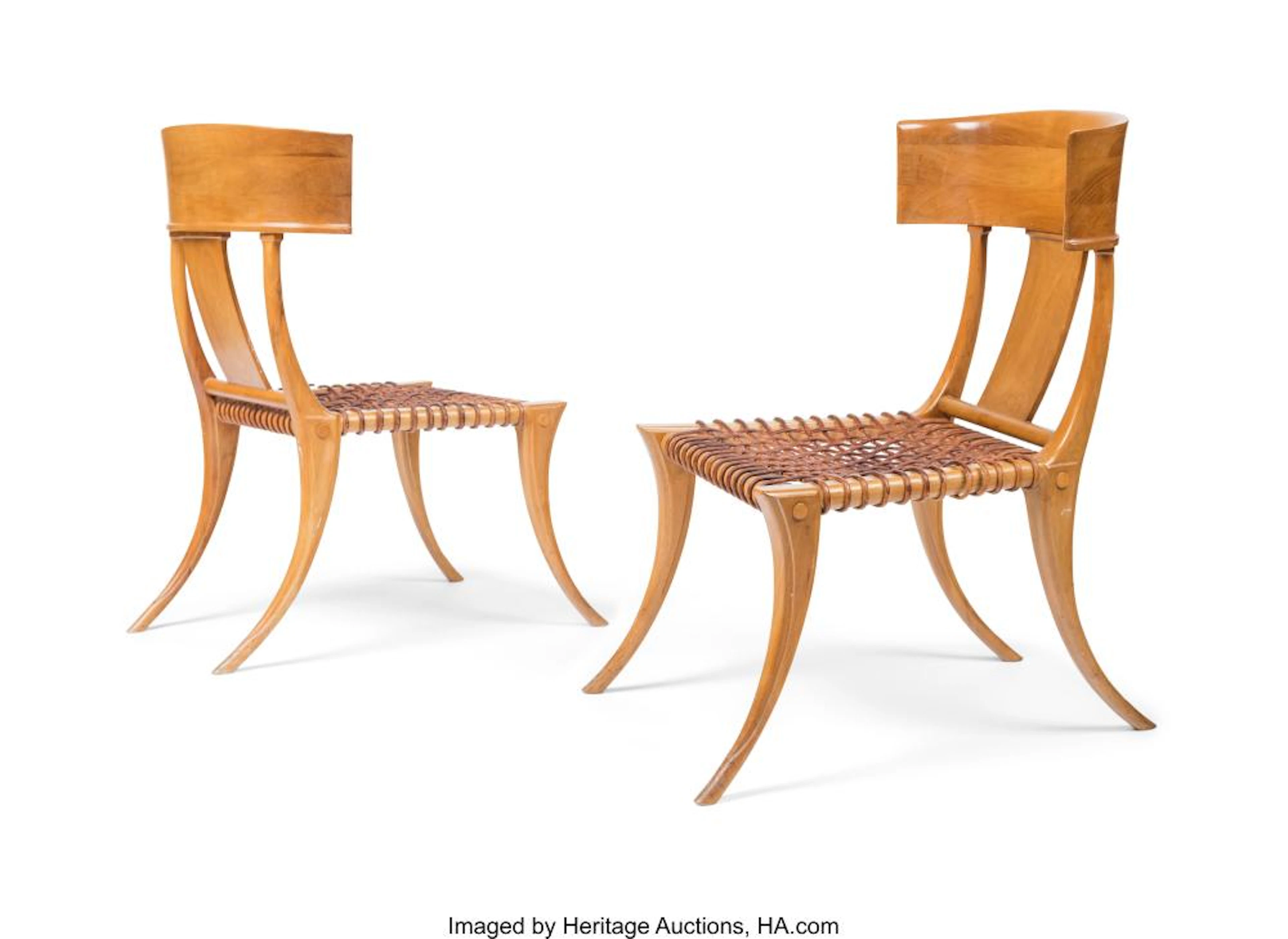 Terence Harold Robsjohn-Gibbings (British, 1905-1976) Pair of Klismos Chairs, ci