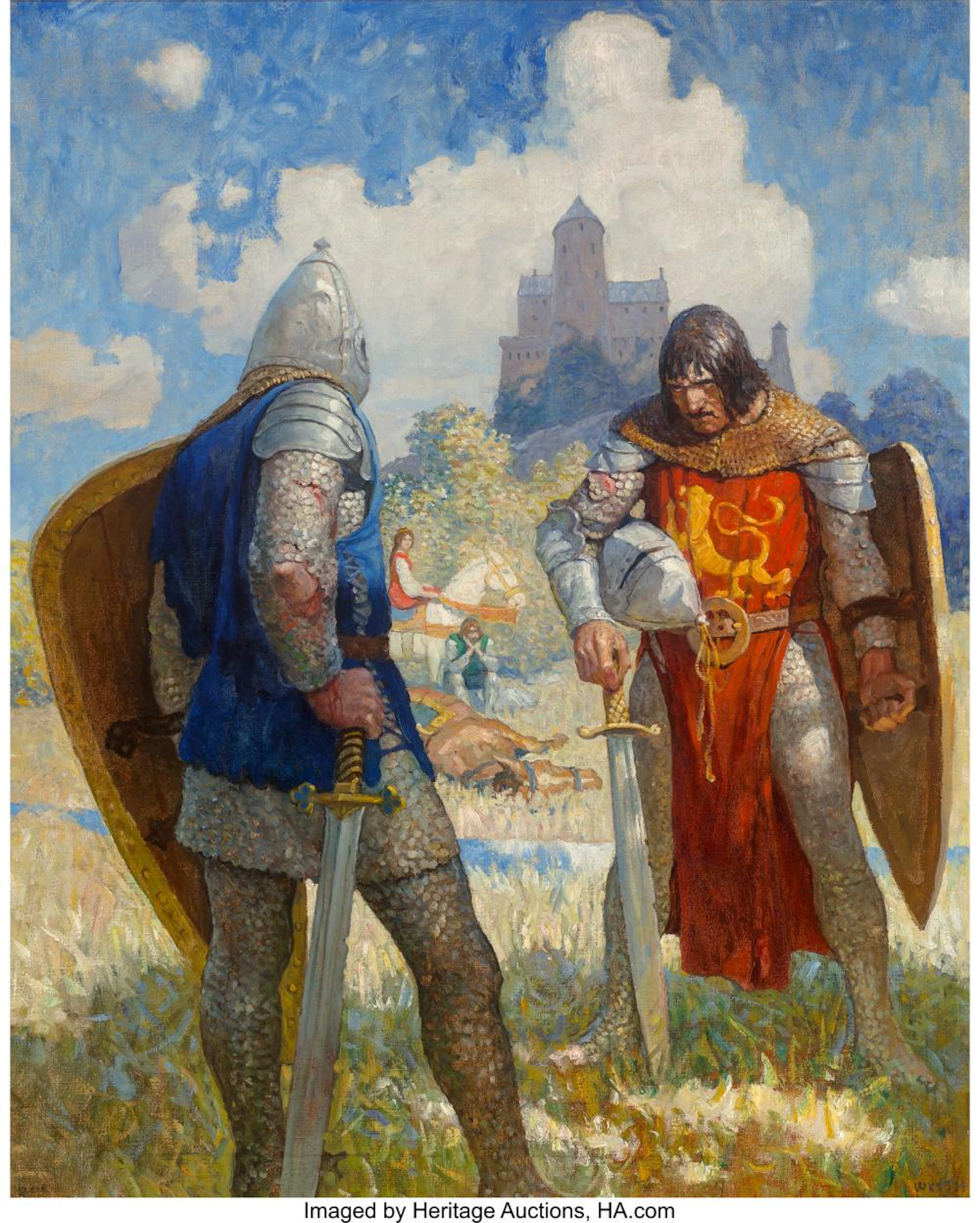 Newell Convers Wyeth (American, 1882-1945) "I am Sir Launcelot du Lake, King Ban