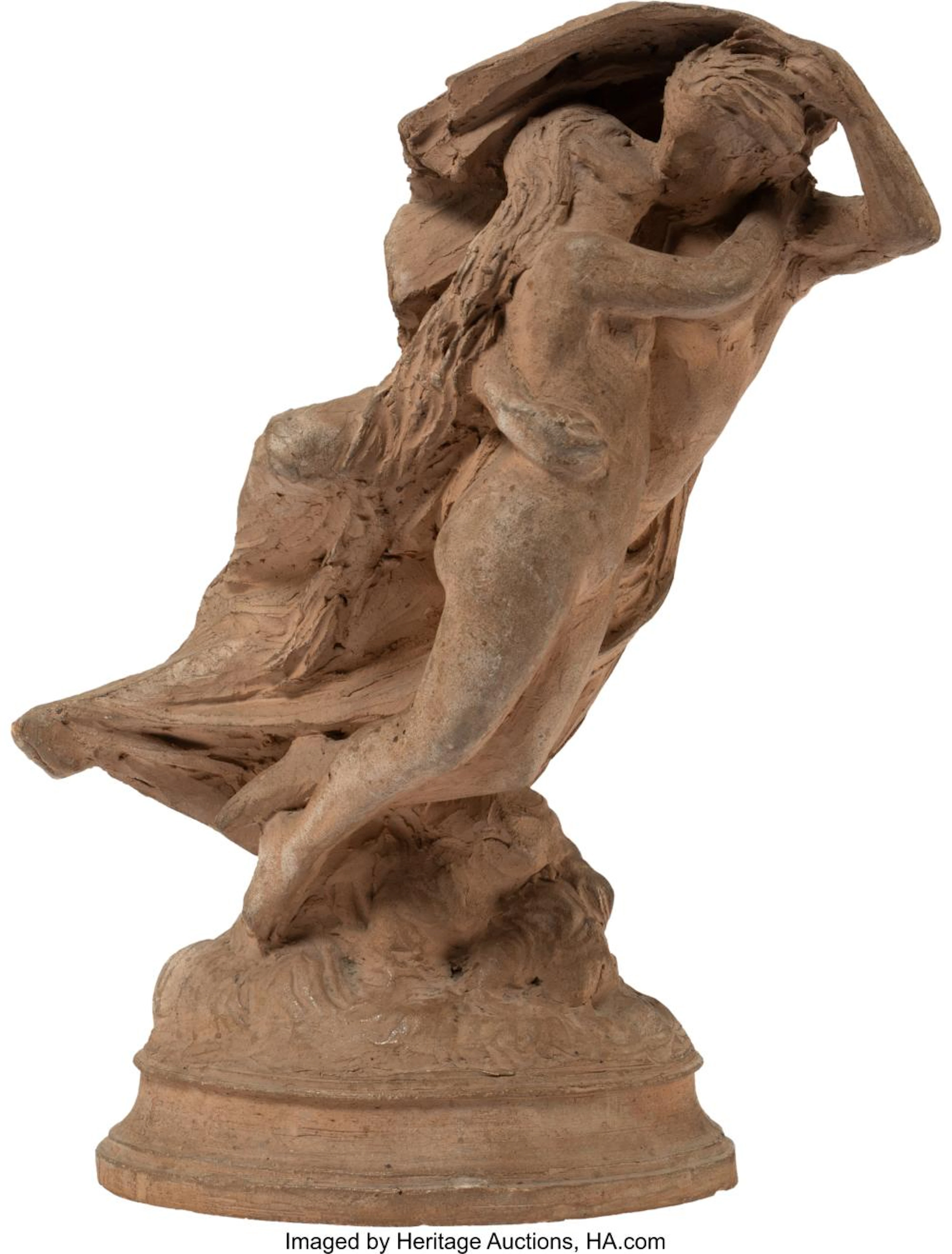 A Frédéric Auguste Bartholdi Terracotta Sculpture, 1865 Marks: Incised FB (monog