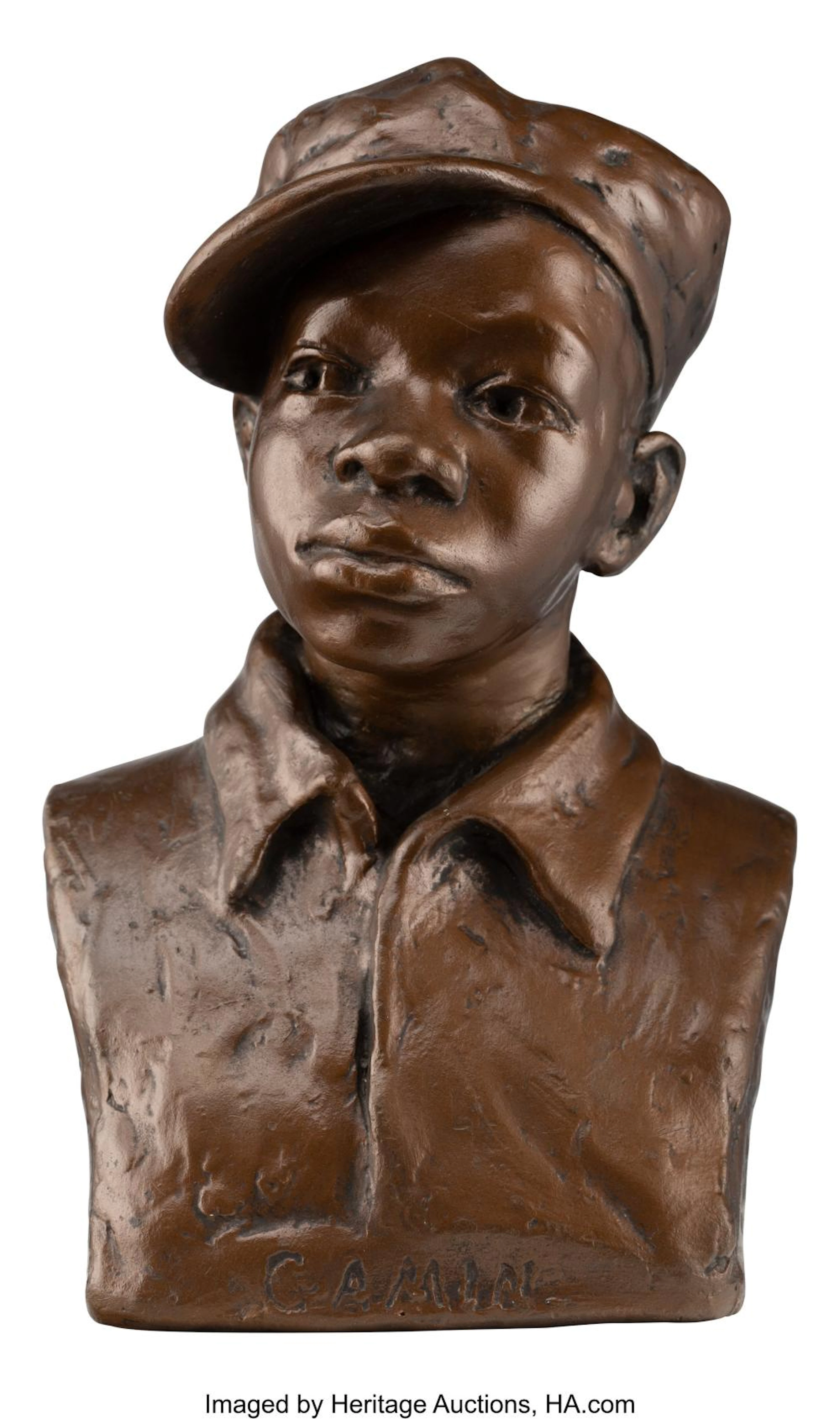 Augusta Savage (American, 1900-1962) Gamin, circa 1929 Painted plaster 9-1/2 inc