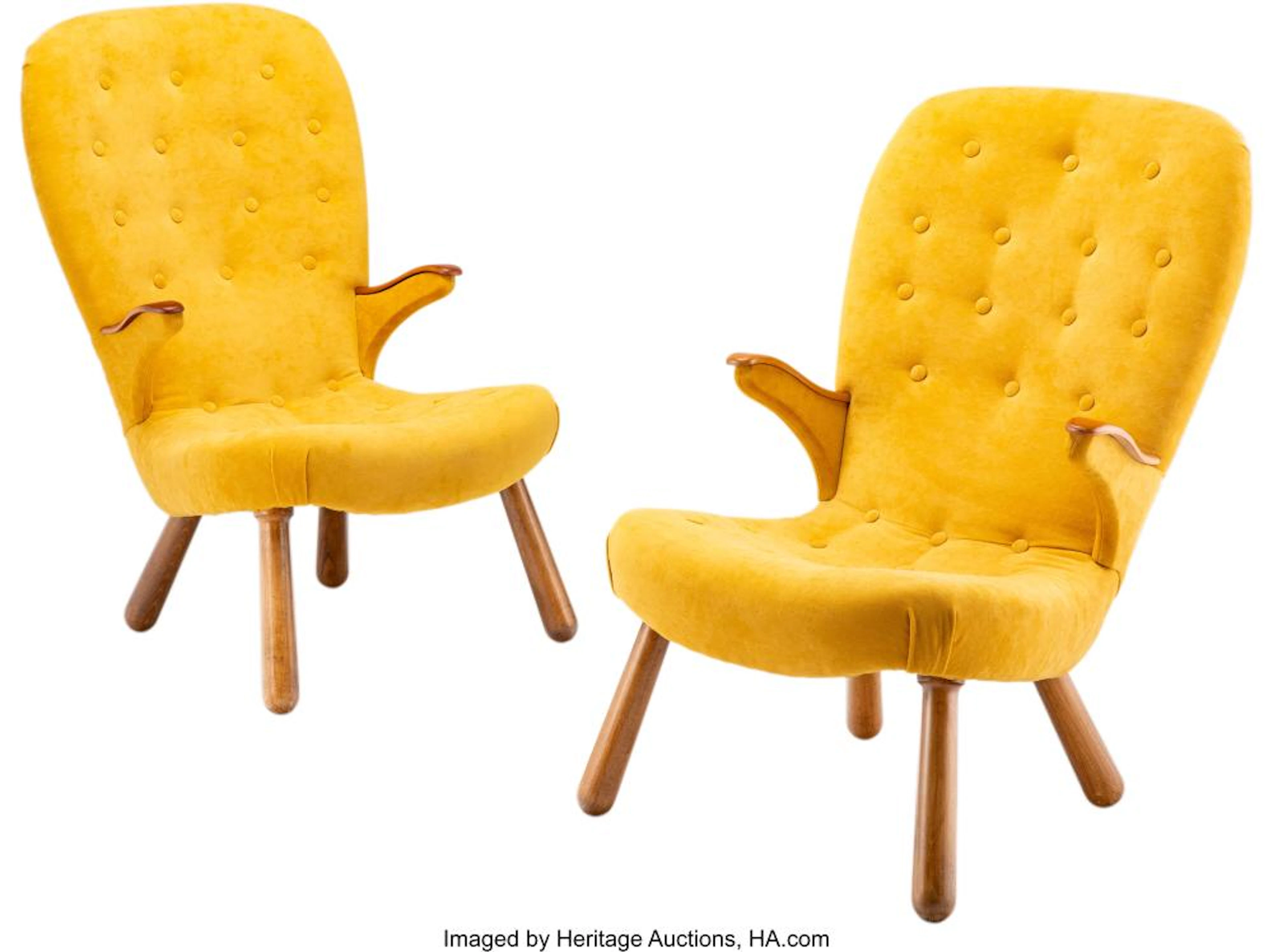 Manner of Philip Arctander (Dutch, 1916-1994) Pair of Rare Lounge Chairs, circa