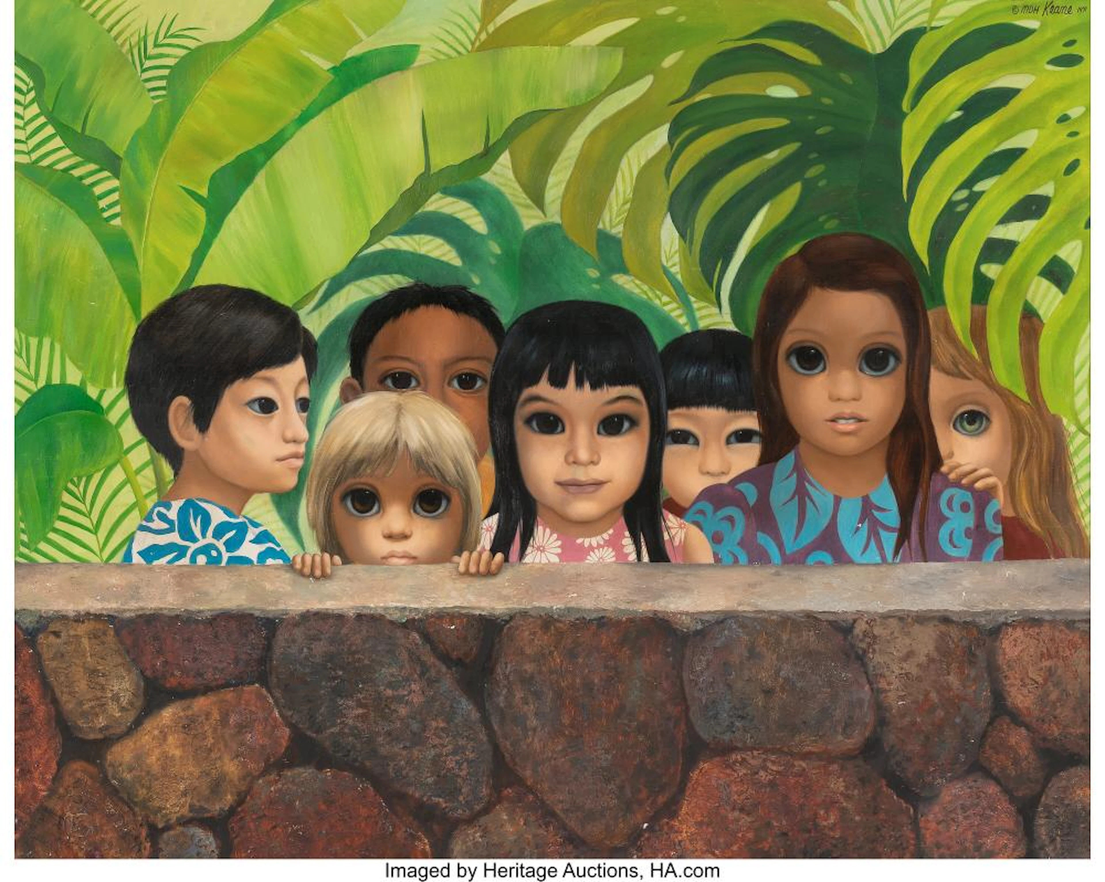 Margaret Keane (American, 1927) Eyes Upon You, 1971 oil on canvas 39 x 49 inches
