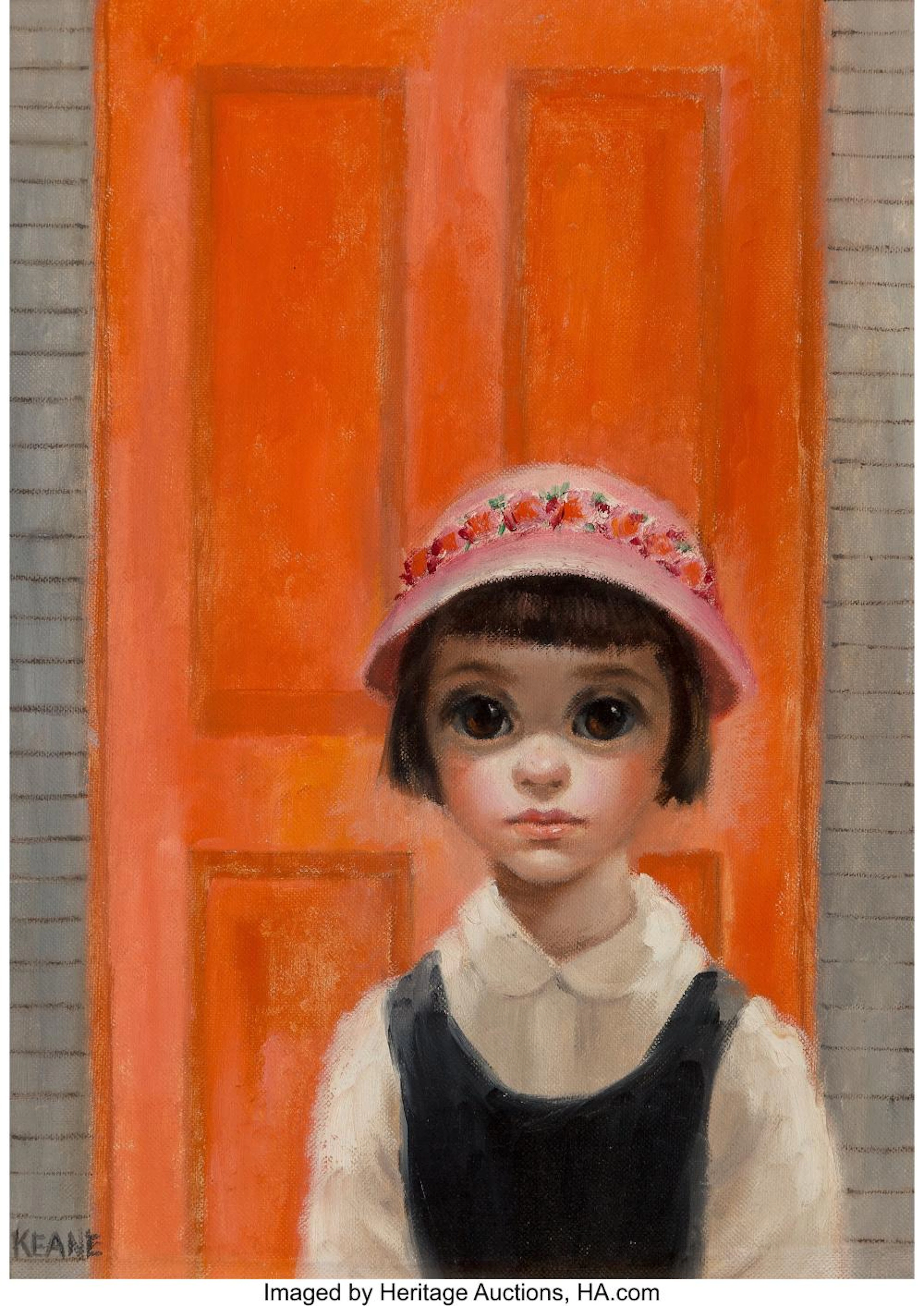 Margaret Keane (American, b. 1927) The Orange Door Oil on canvasboard 14 x 10 i