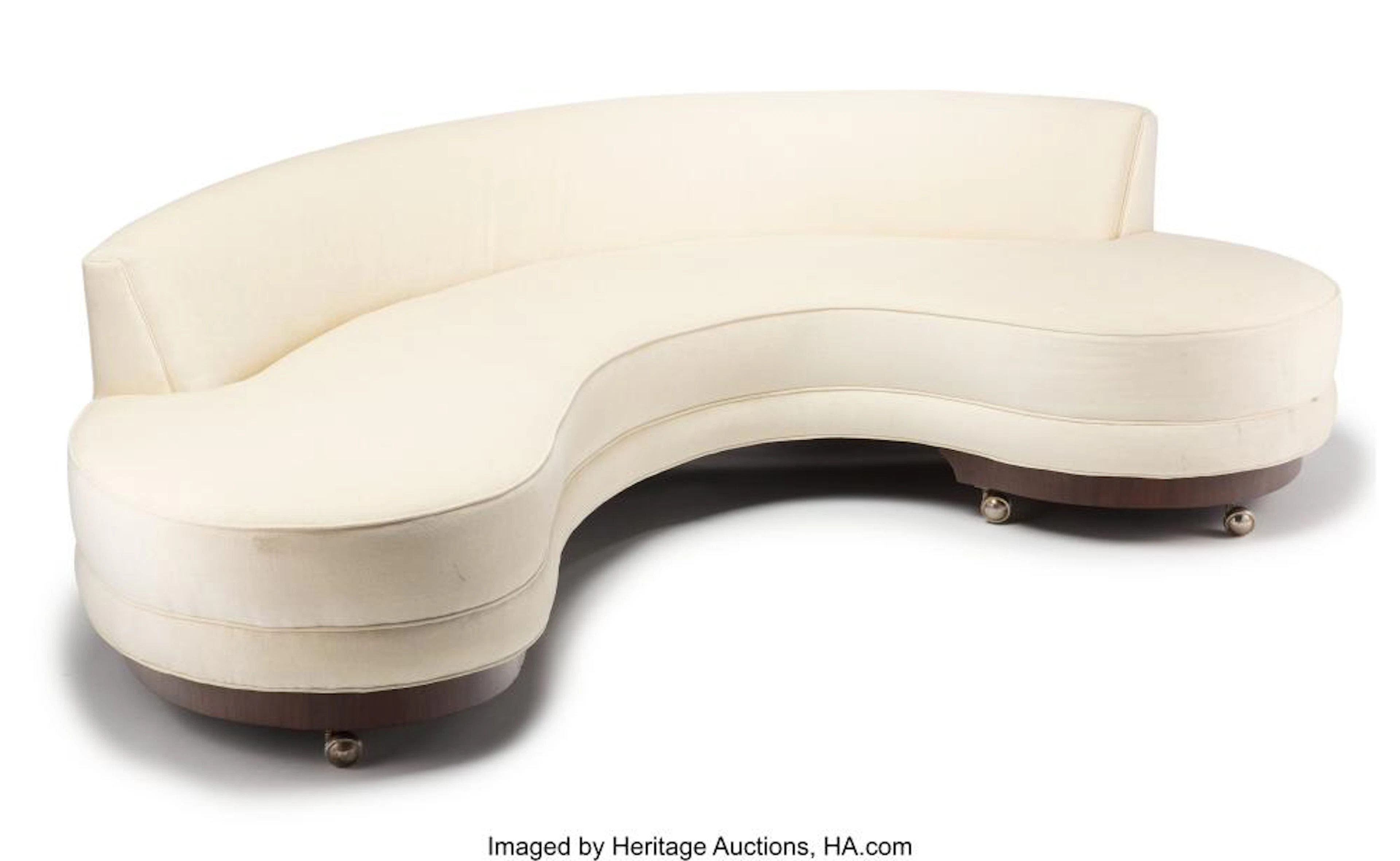 Attributed to Vladimir Kagan (American, 1927-2016) Serpentine Sofa, designed cir