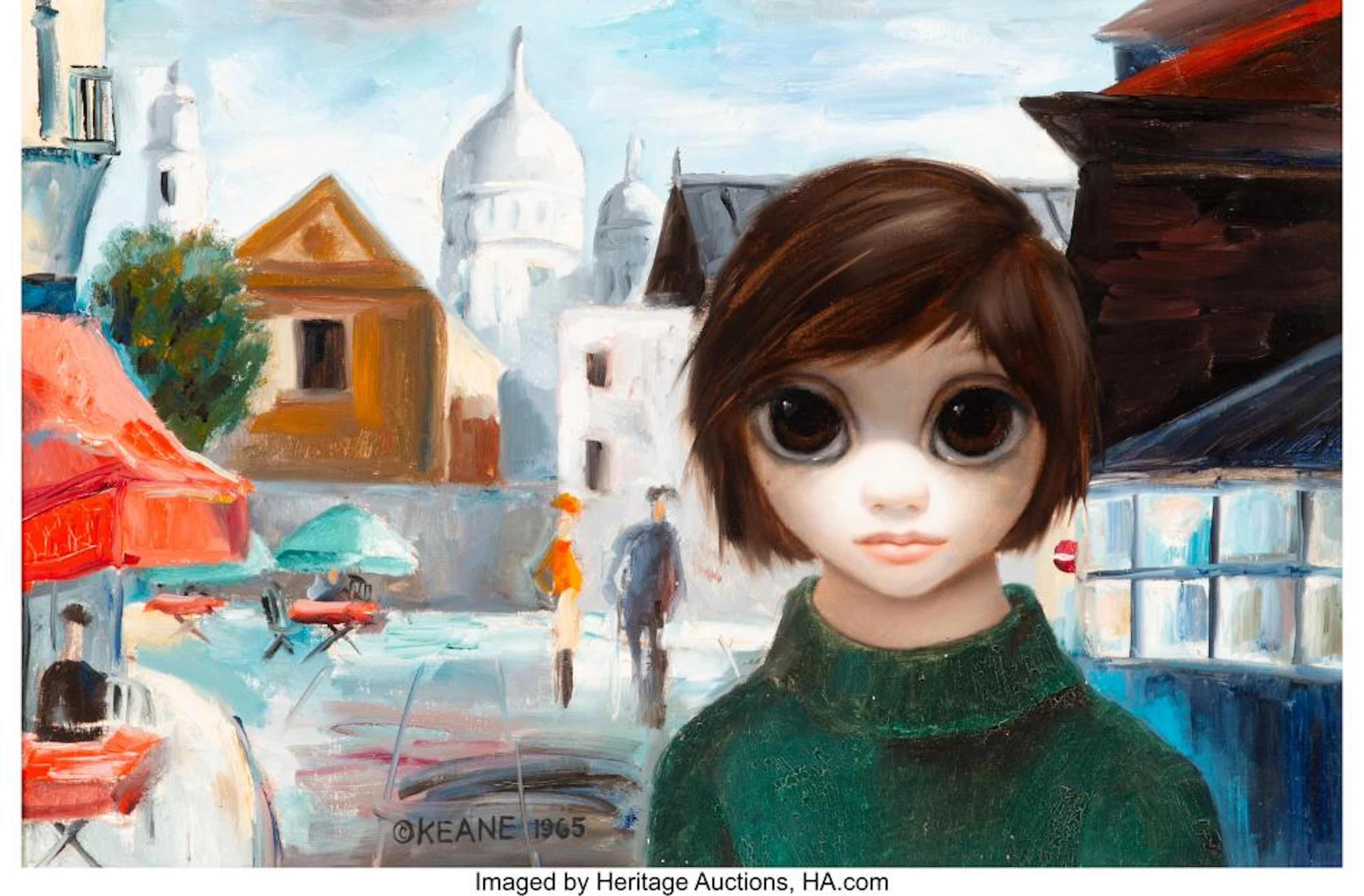 Margaret Keane (American, b. 1927) Brown Eyes, 1965 Oil on canvas 12 x 18 inches