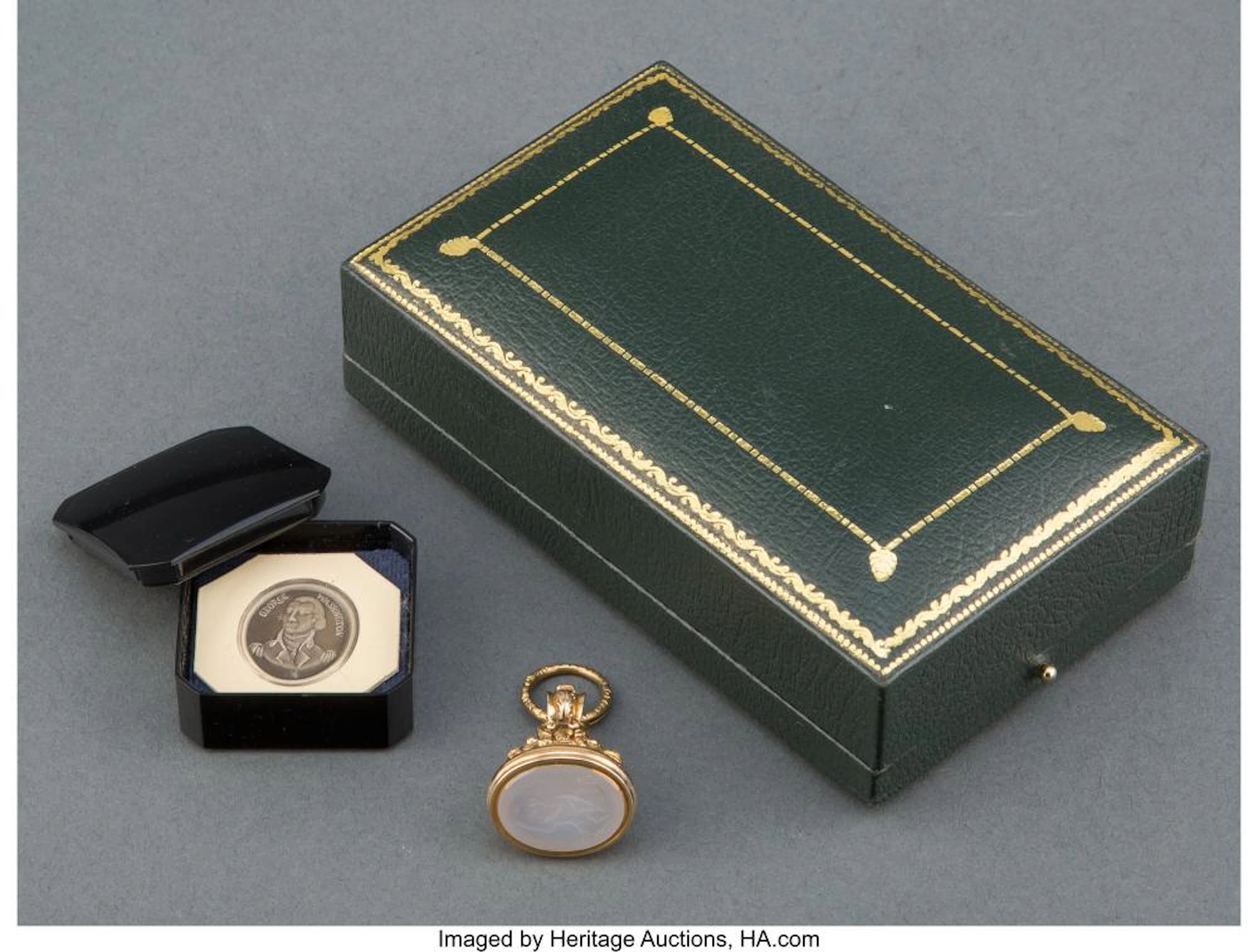 An American Intaglio Seal with Portrait of George...