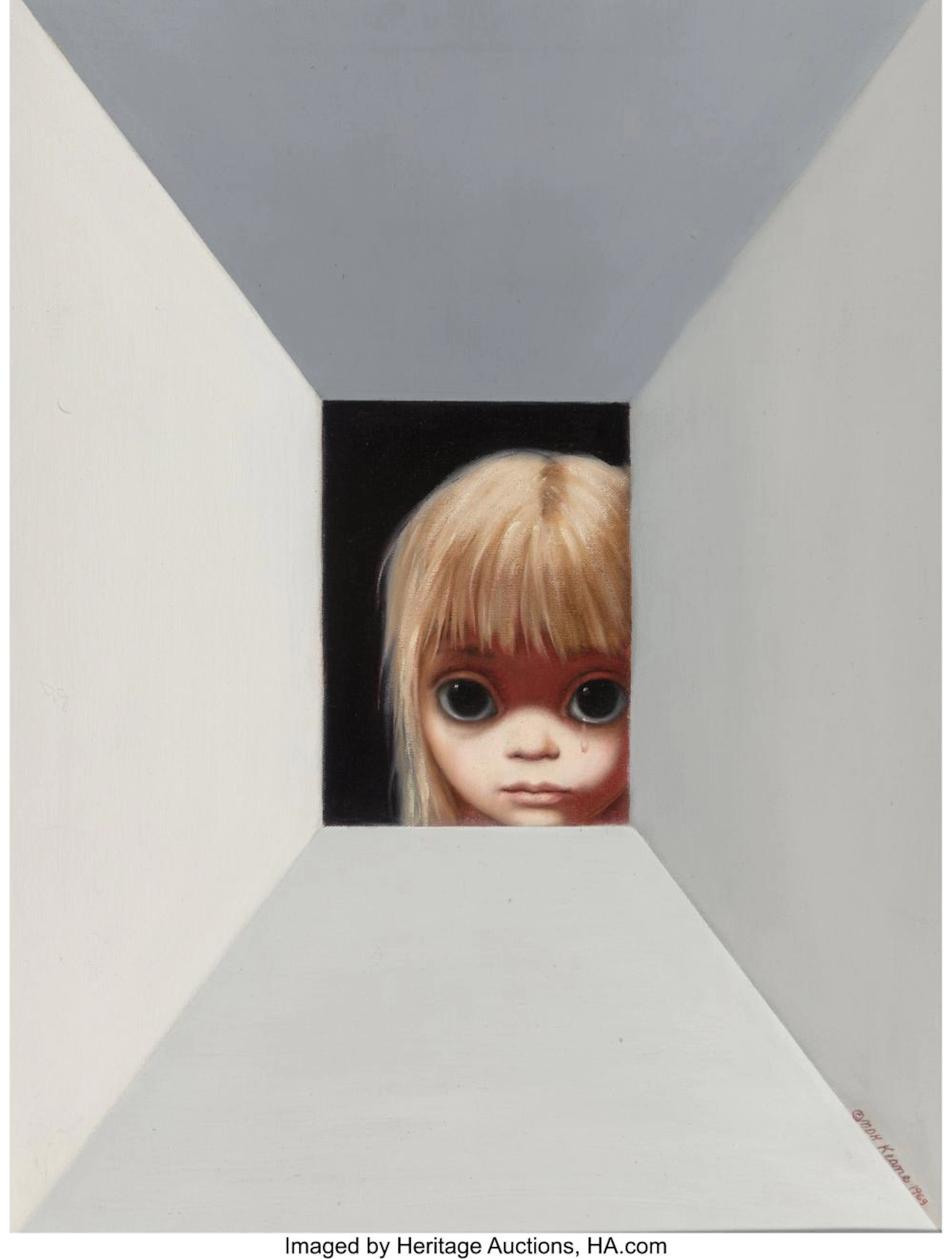 Margaret Keane (American, b. 1927) The Prisoner, 1969 Oil on canvas 24 x 18 inch