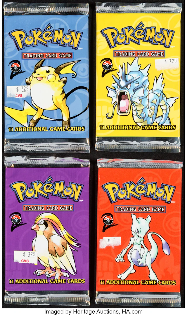 Pokémon Base Set 2 Sealed Booster Packs Group of 4 (Wizards of the Coast