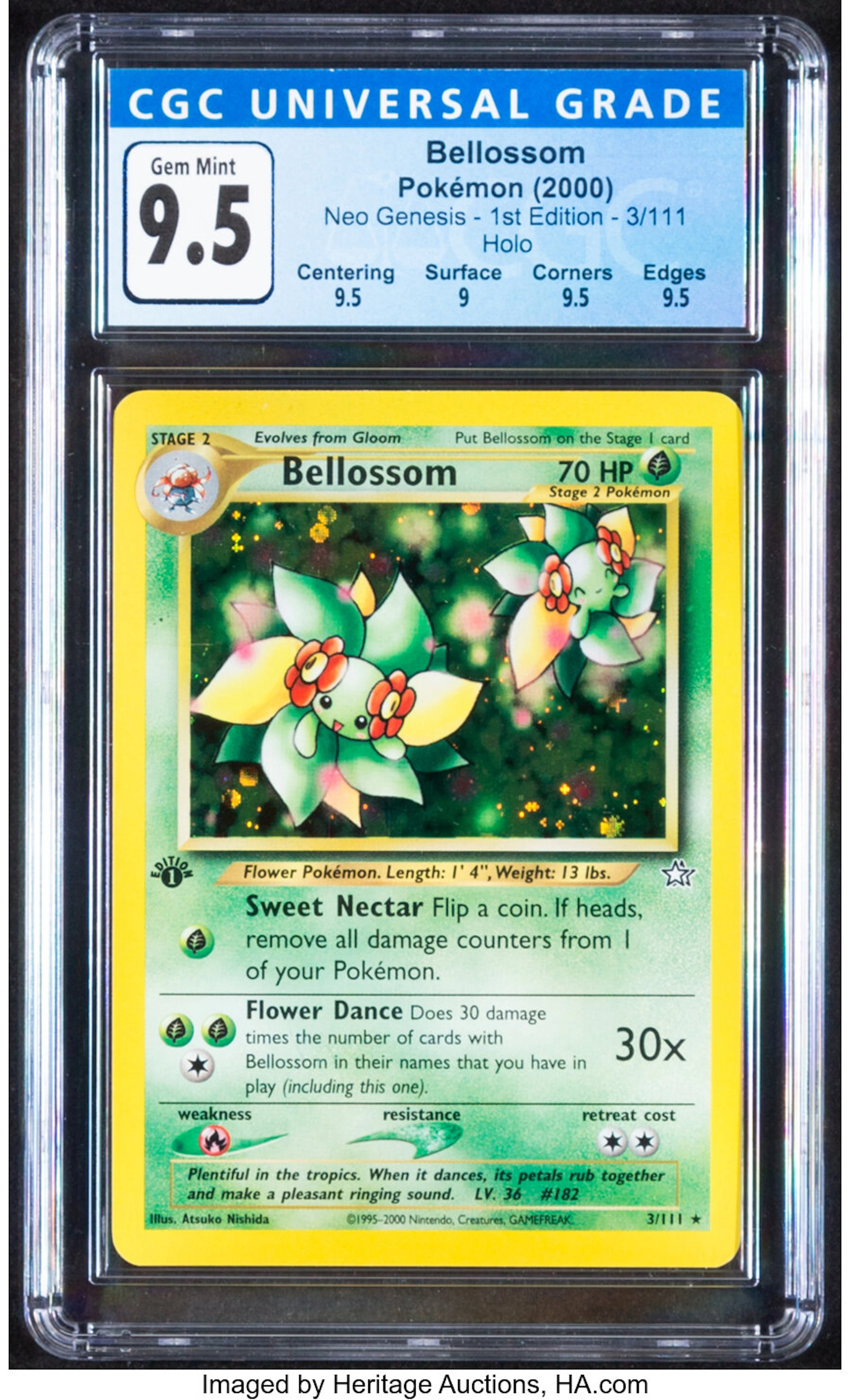 Pokémon Bellossom 3 1st Edition Neo Genesis CGC Trading...