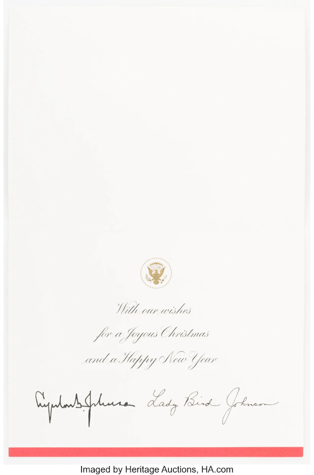 Lyndon B. Johnson: White House Christmas Card....