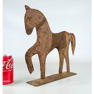 Folk Art Tin Horse Sculpture
