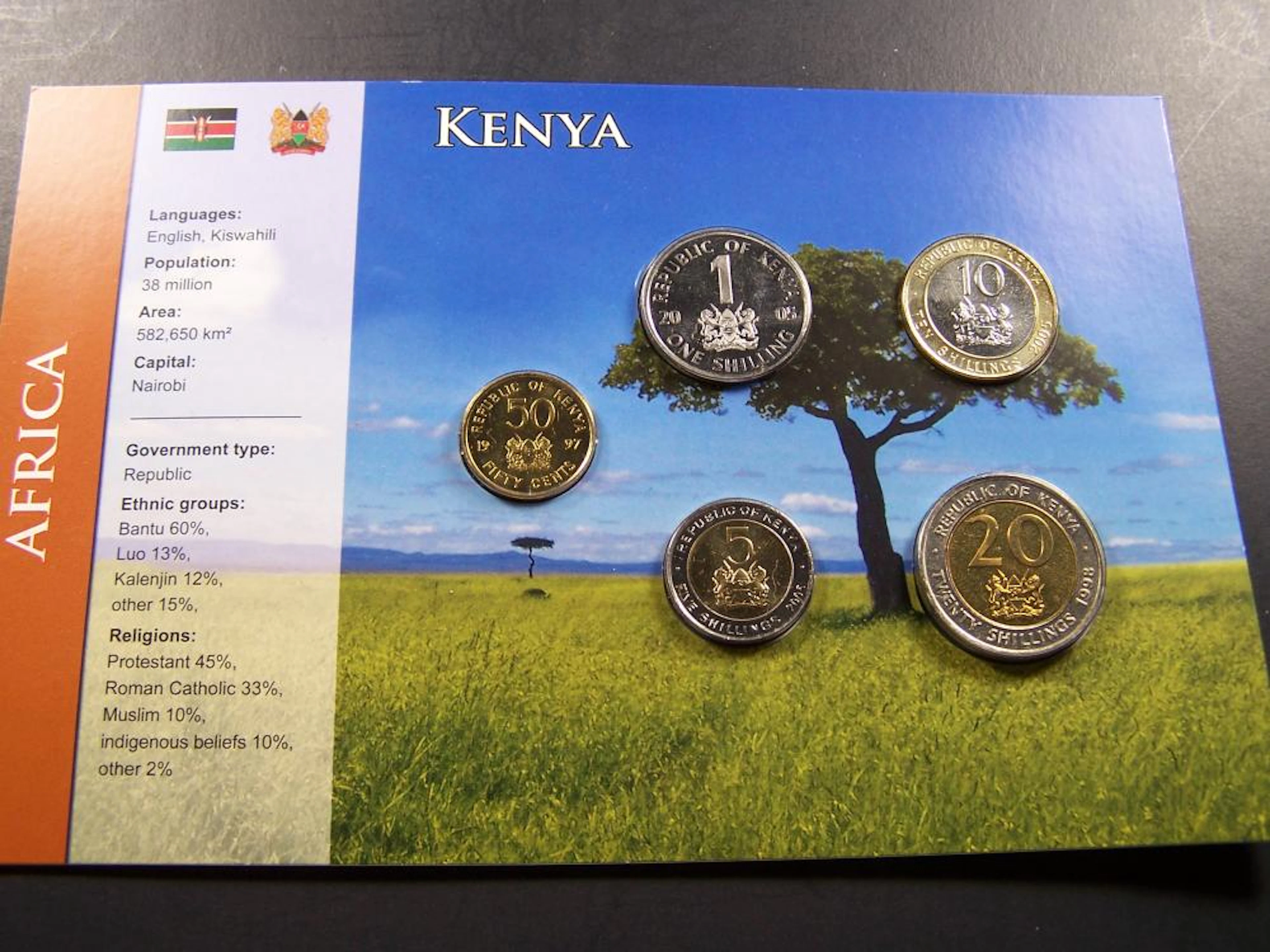 Kenya 5-Coin UNC Set
