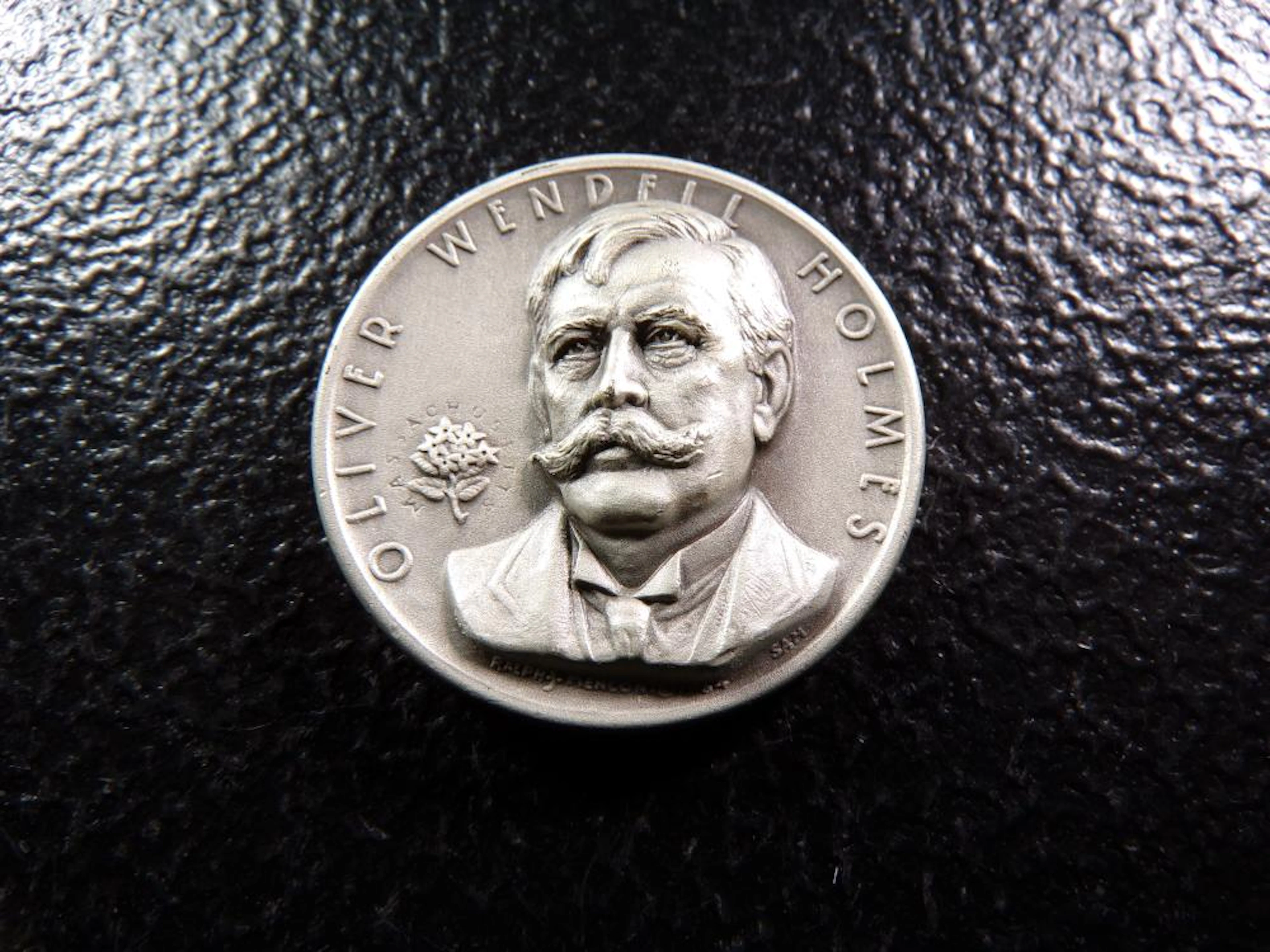 Massachusetts Statehood Oliver Wendell Holmes .999 PURE SILVER Art Medal