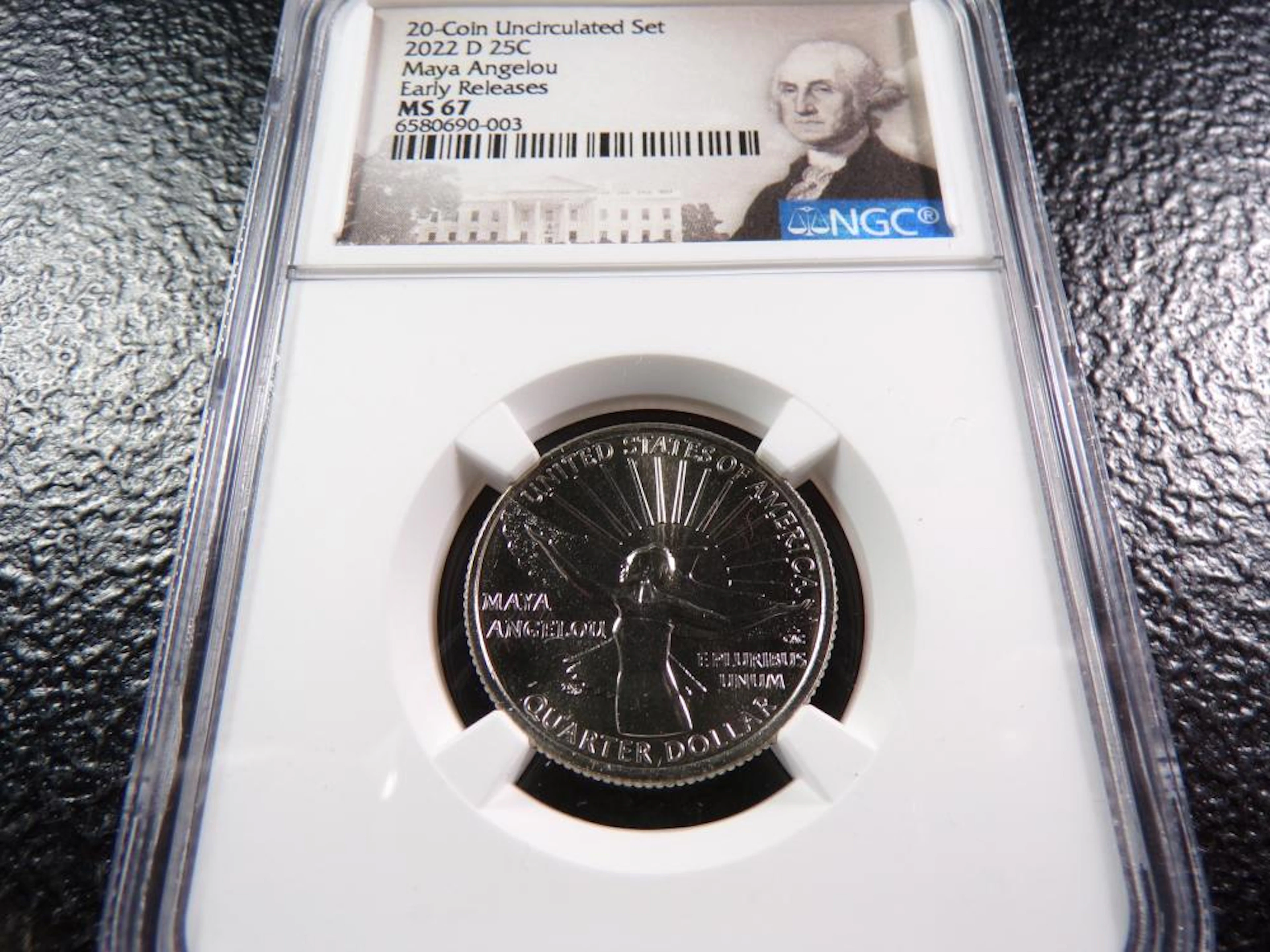 2022-D Maya Angelou Quarter - NGC MS67