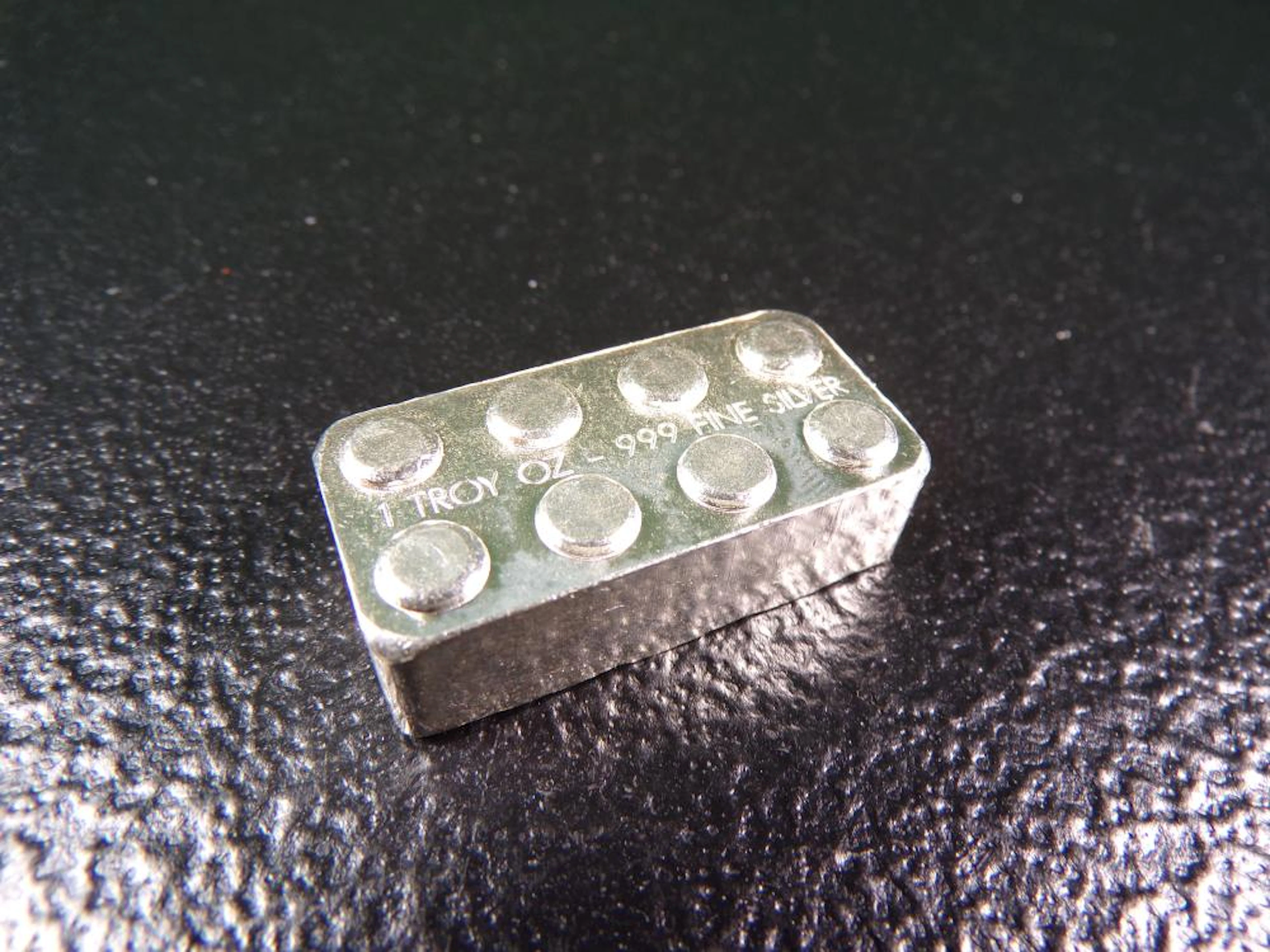 1 Troy Oz. .999 FINE SILVER "LEGO" Shaped Bullion Piece