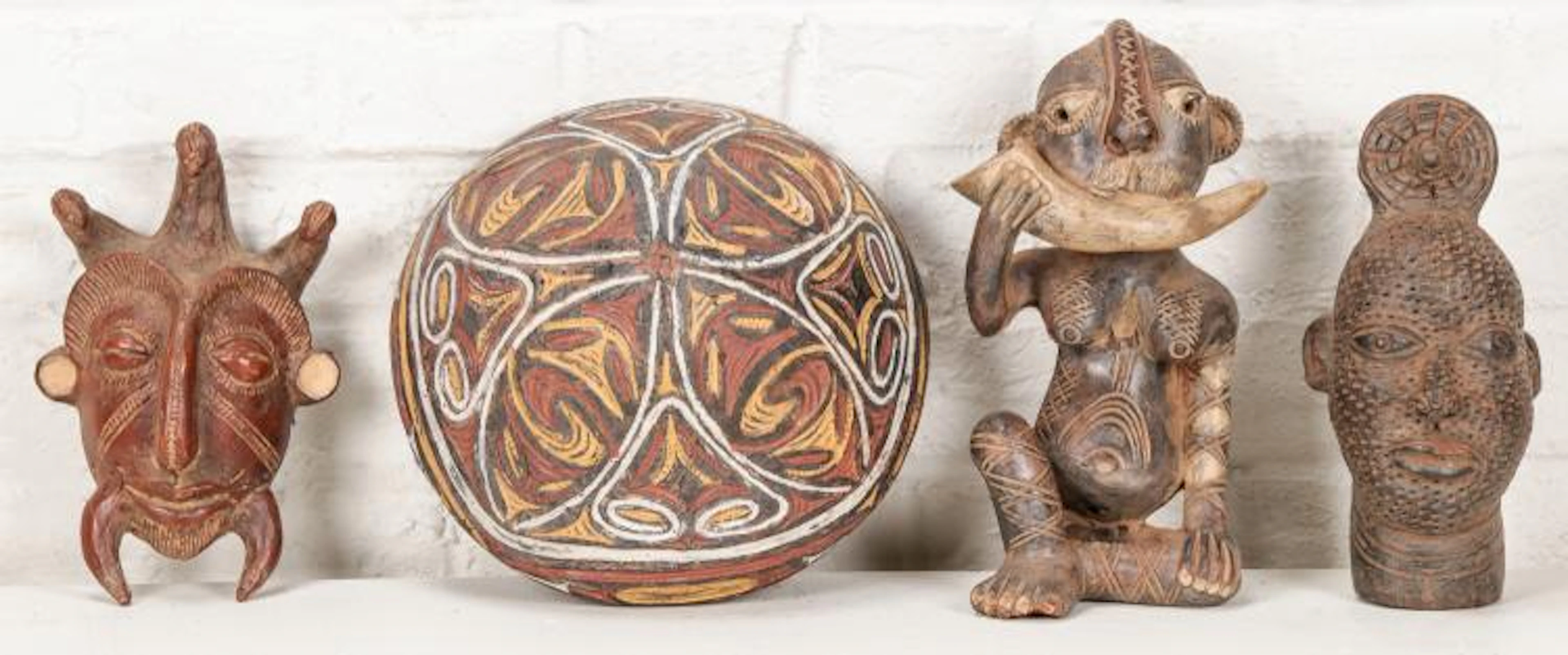 4 African/Indonesian Ceramic items