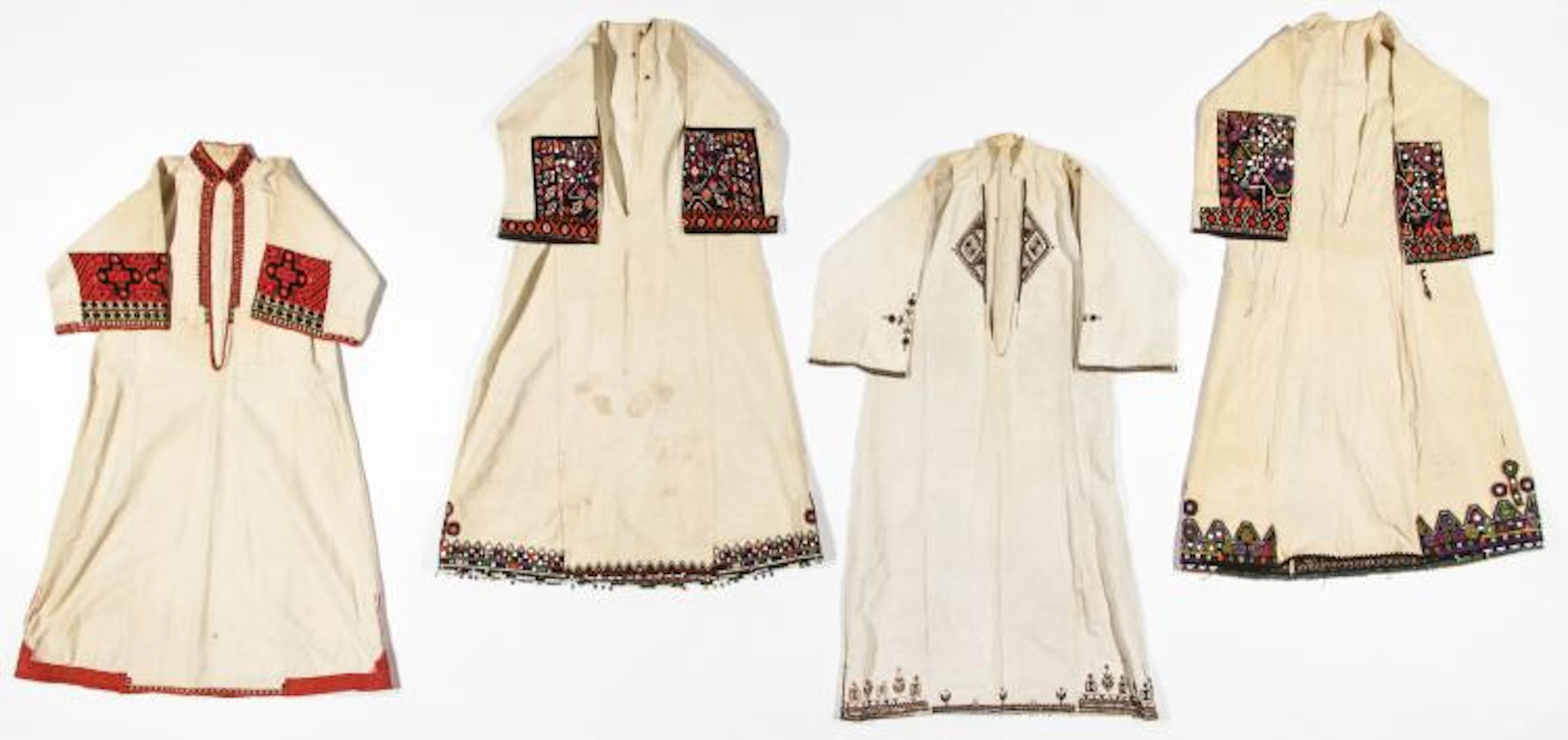 4 Embroidered Greek/Macedonian Folk Costumes