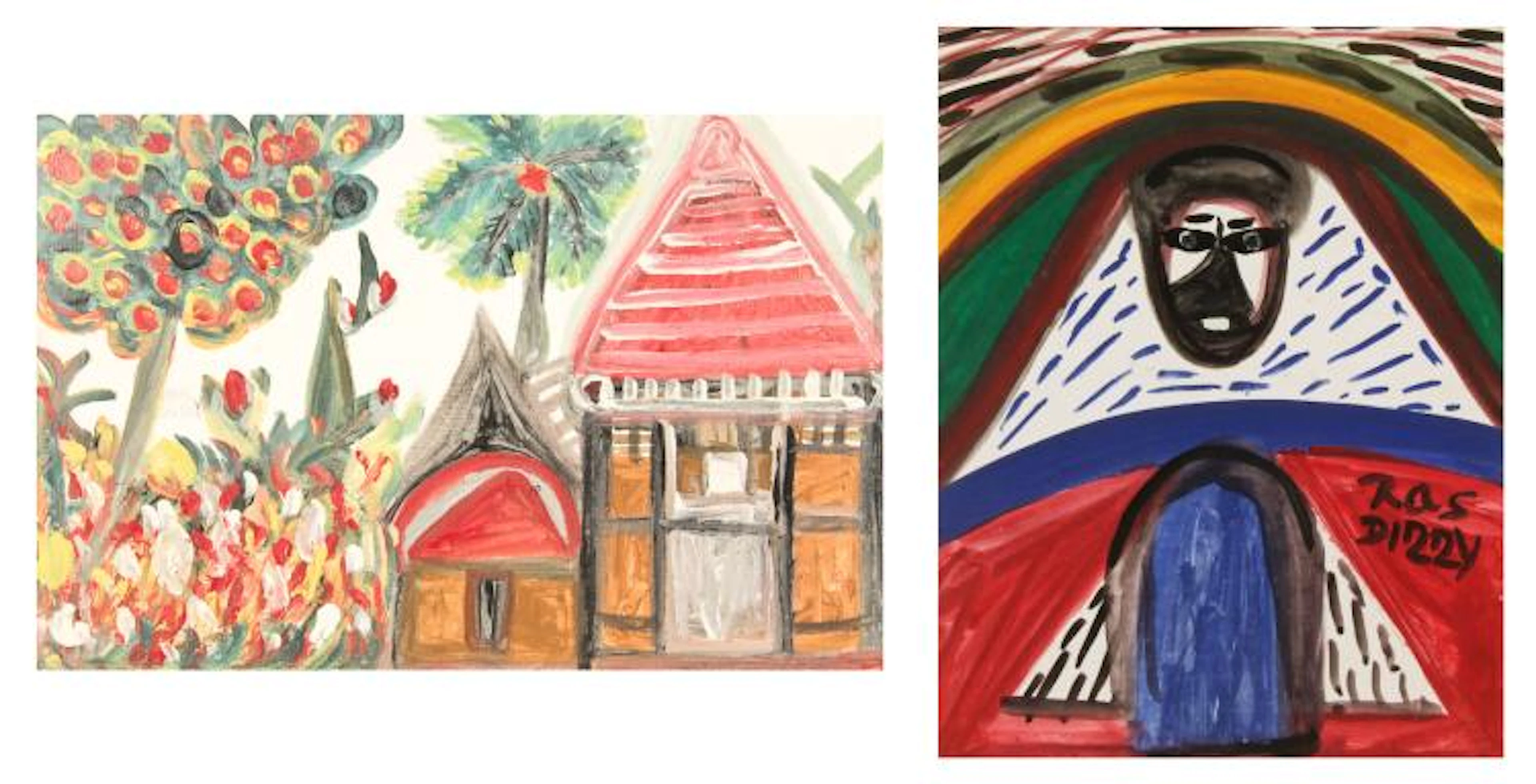 Ras Dizzy (Jamaican, 1932-2008) 2 Paintings