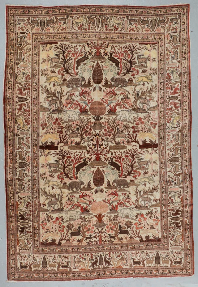 Antique Hadji Jalili Tabriz Rug, Persia: 9'9'' x 14'4''