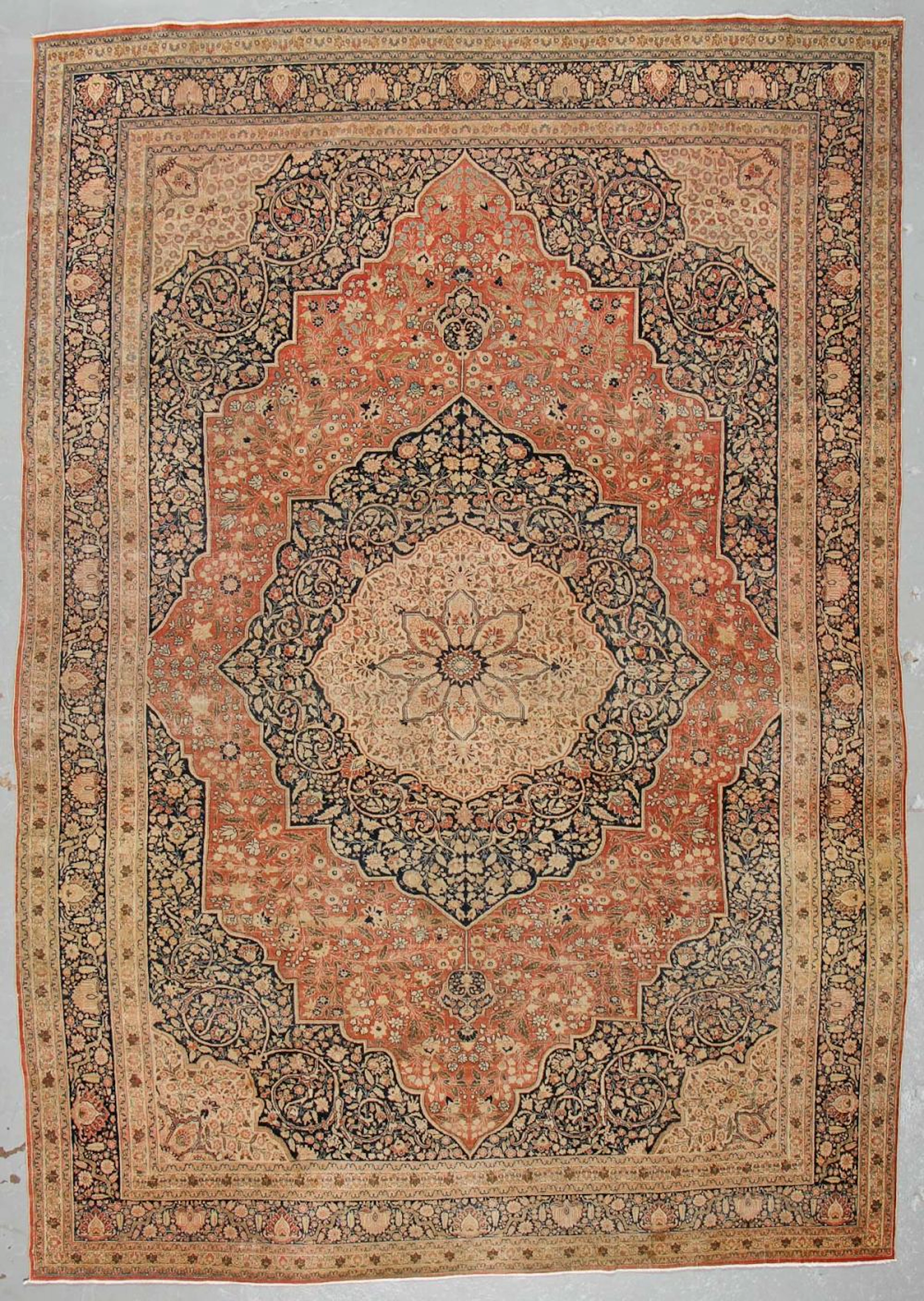 Antique Hadji Jalili Tabriz Rug, Persia: 9'7'' x 13'10''