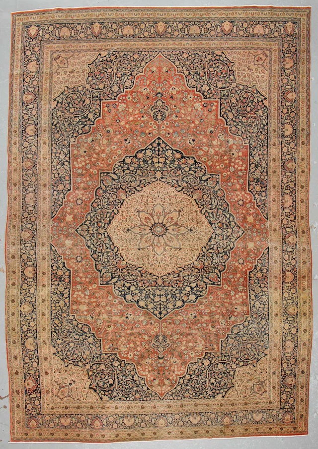 Antique Hadji Jalili Tabriz Rug, Persia: 9'7'' x 13'10''
