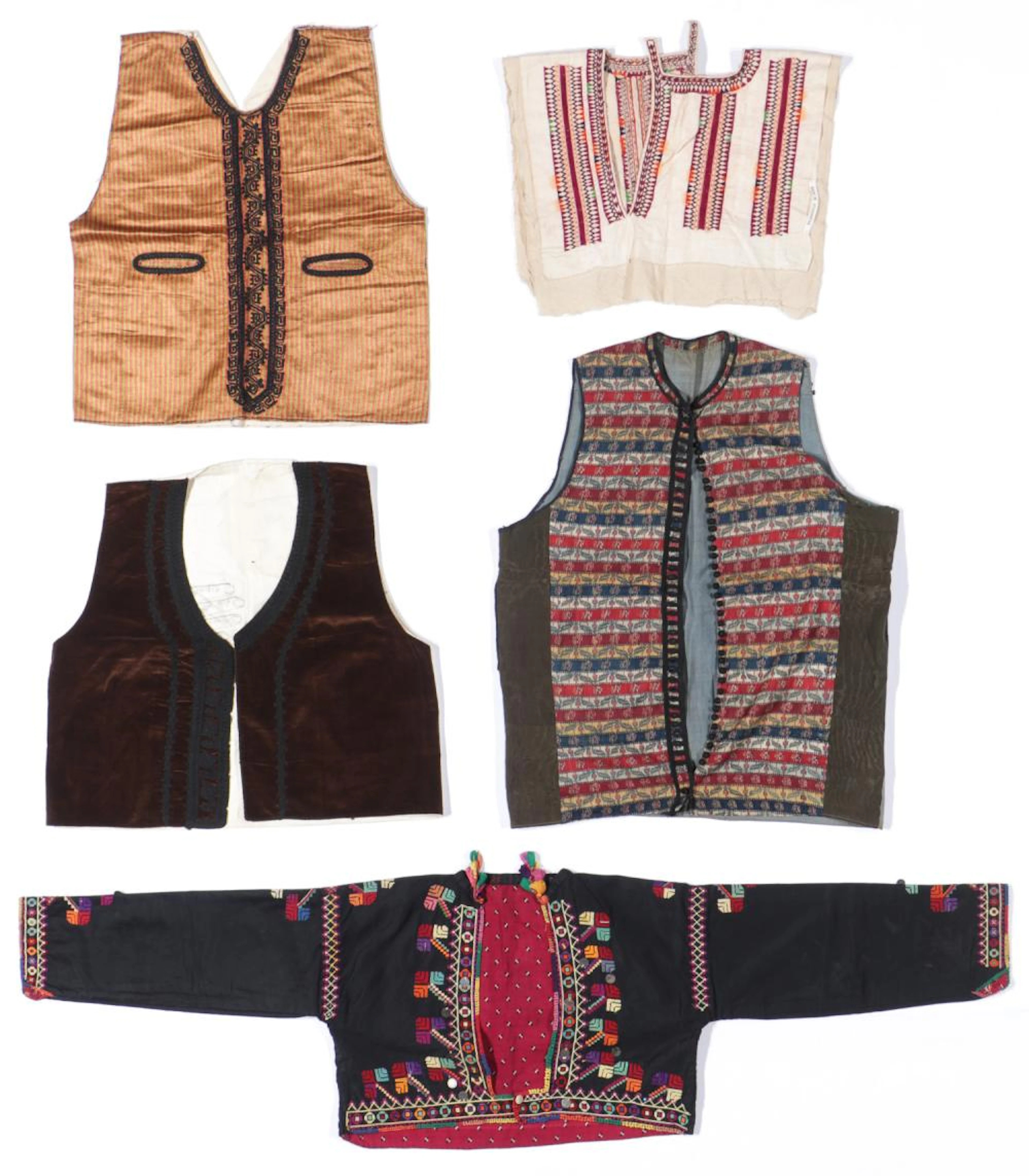5 Antique Ethnographic Vests