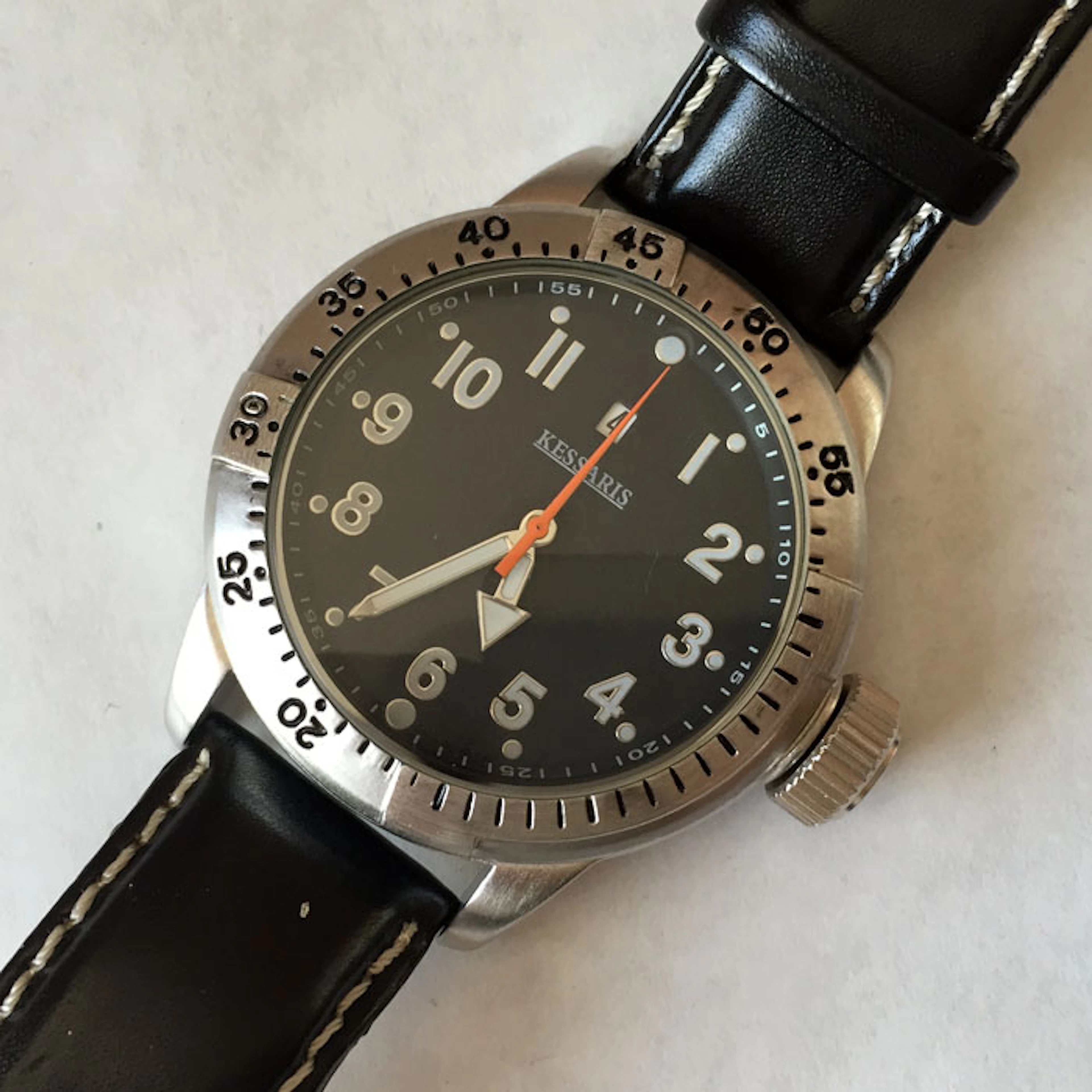 "Kessaris" JCR705C Date stainless steel back Japan mvmt...
