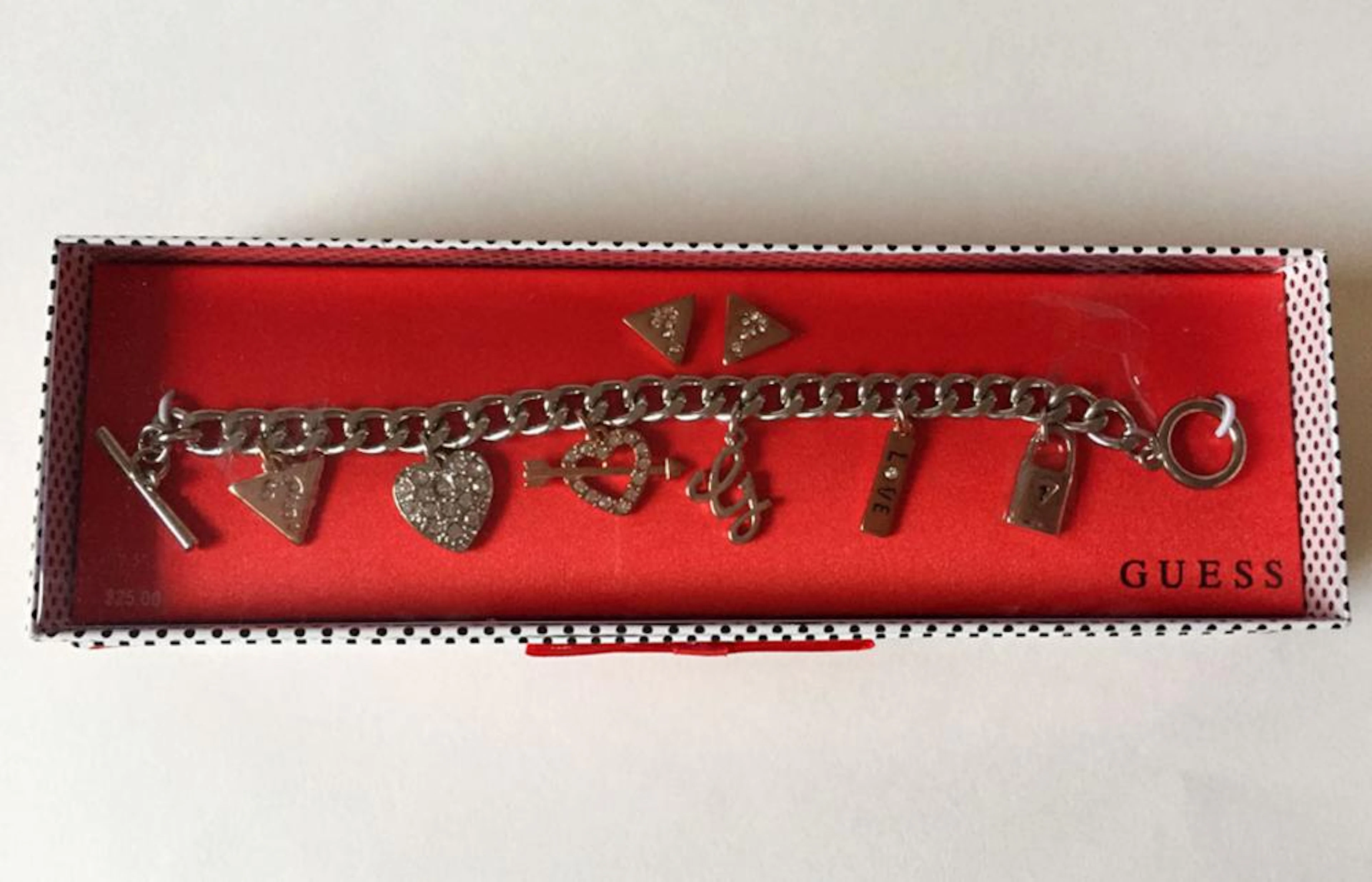 GUESS: SET - earrings with rhinestones "?" and Silver...