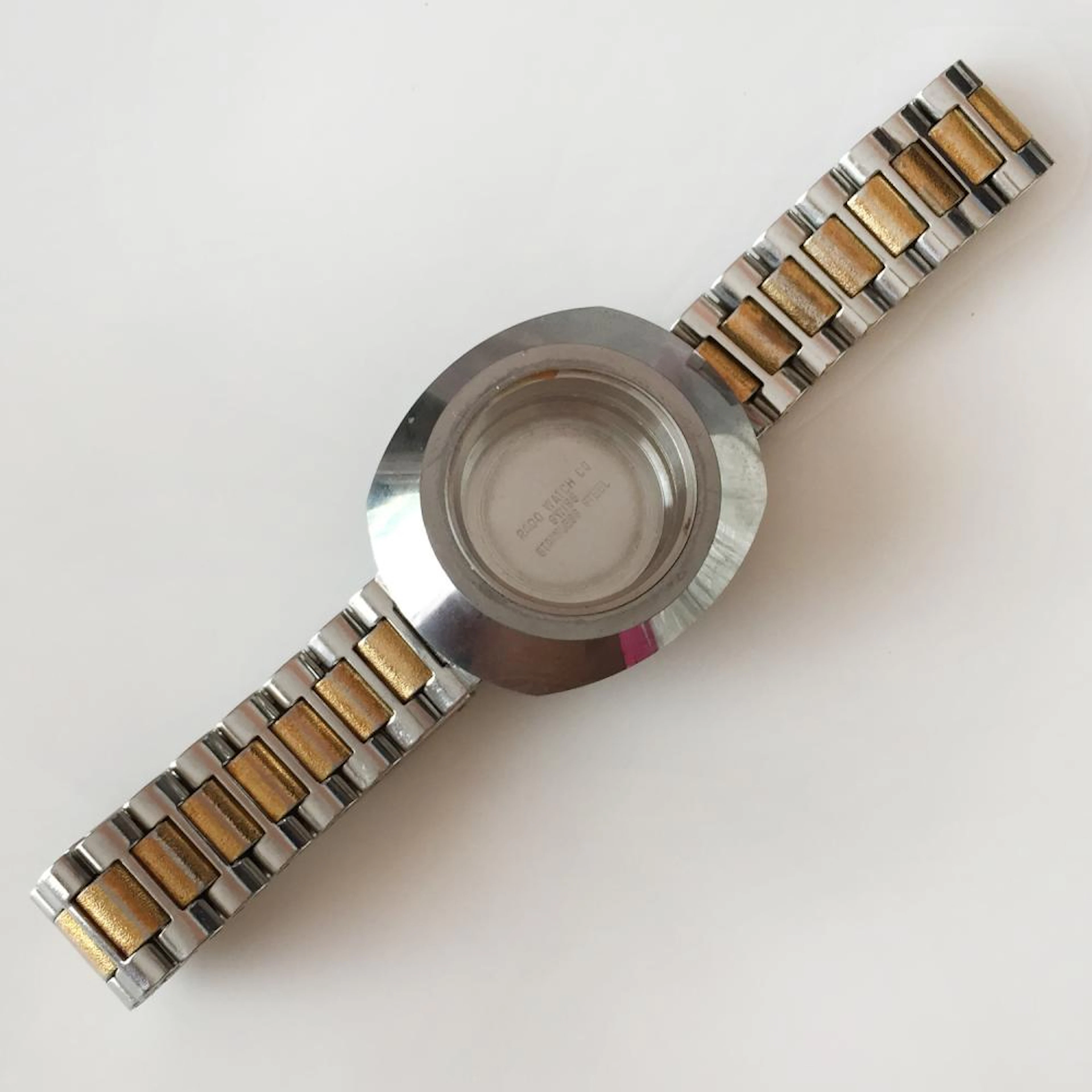 Stainless steel cushion shape RADO Swiss made watch case...