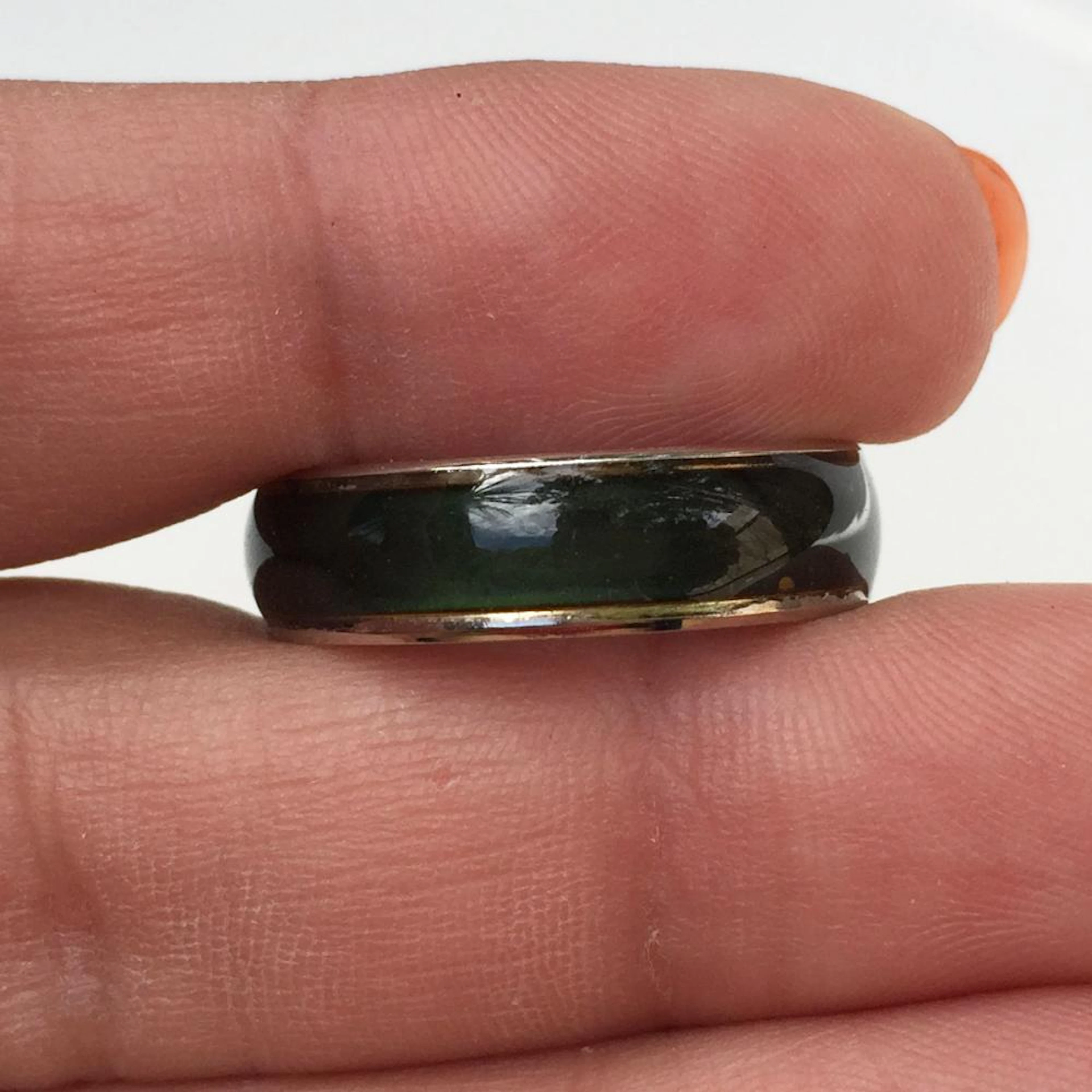 Silver tone Mood ring, size 8