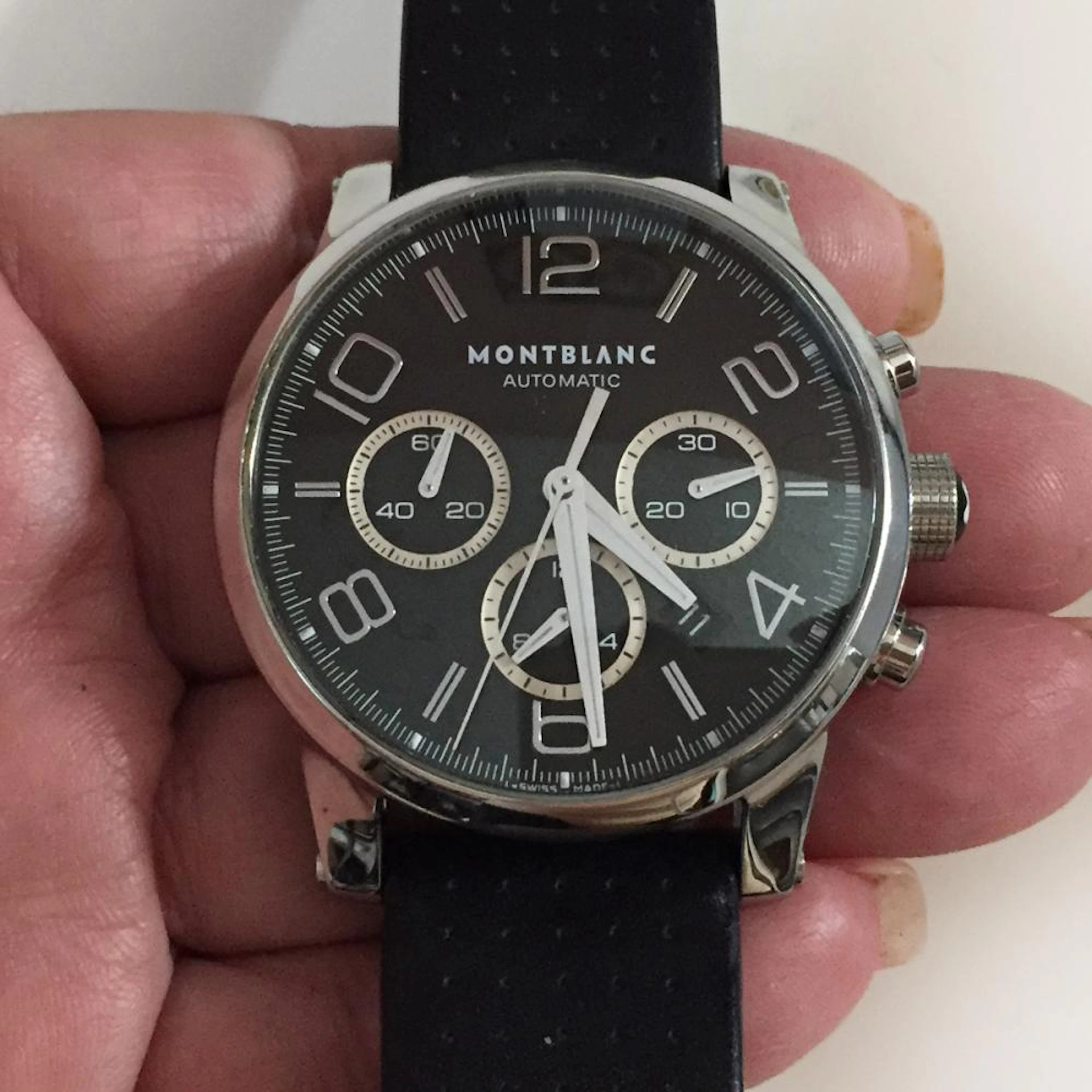 MONTBLANC: Stainless steel Swiss made Timewalker...