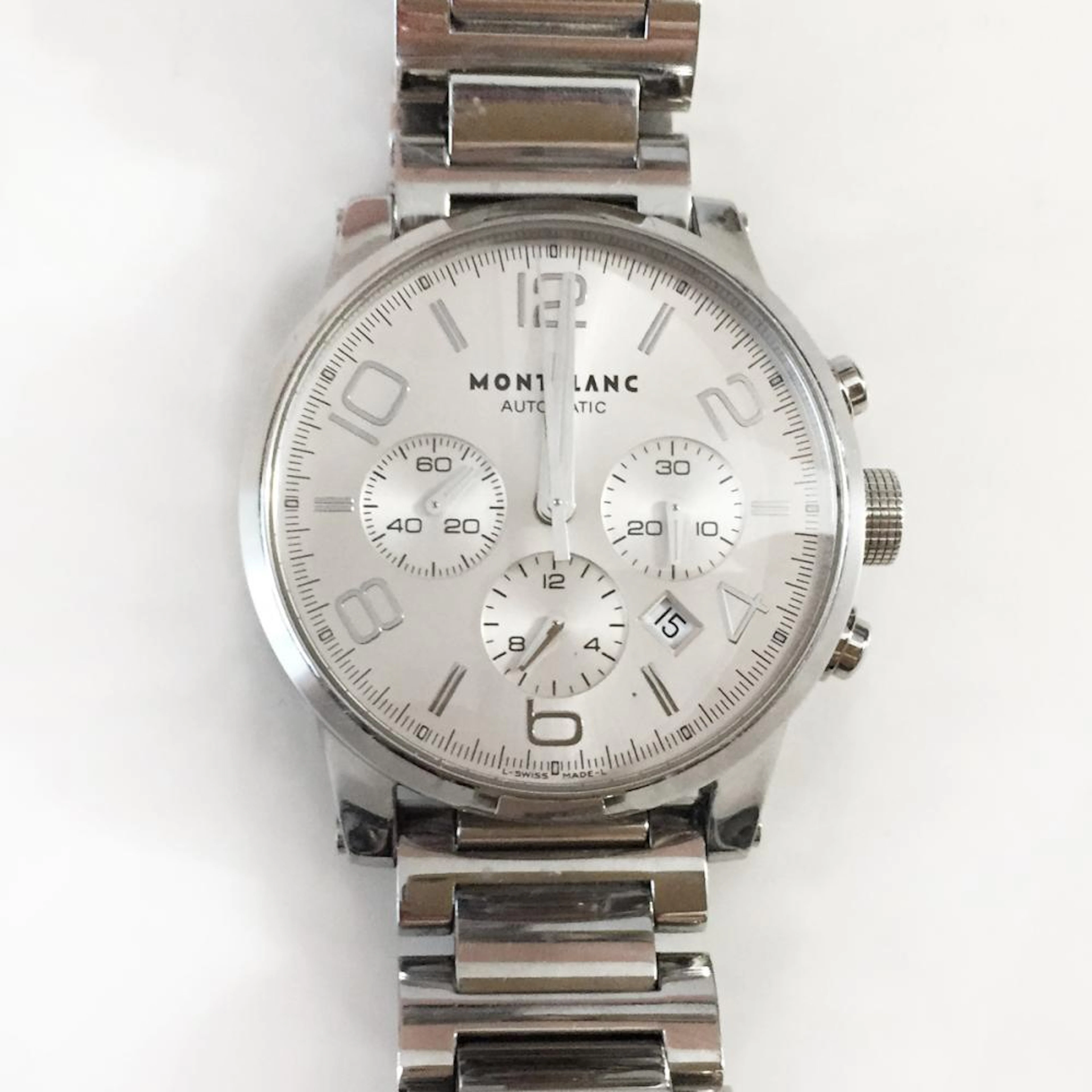 MONTBLANC: Stainless steel Swiss made Timewalker...