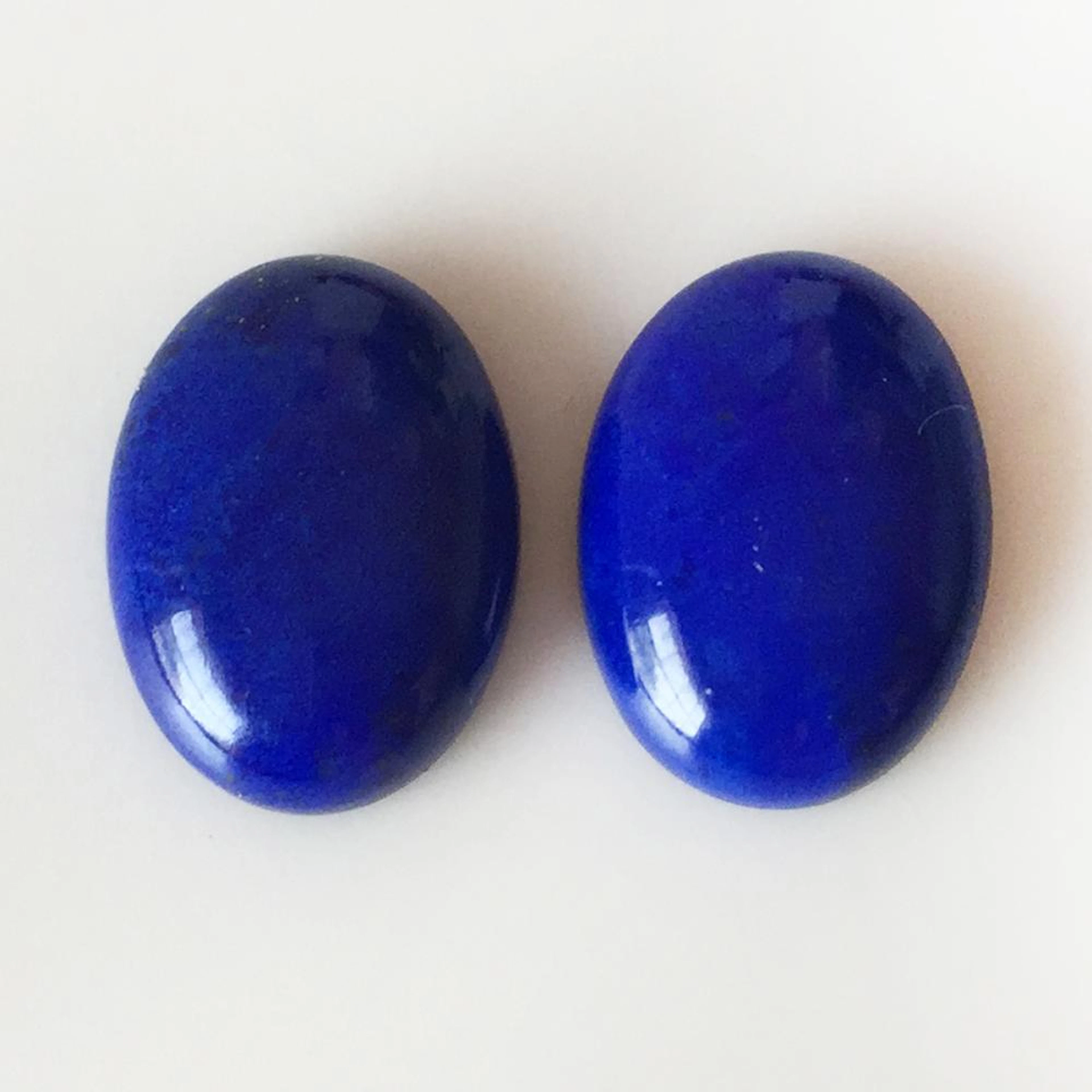 Pair of natural extra fine rich Royal blue lapis Lazuli...