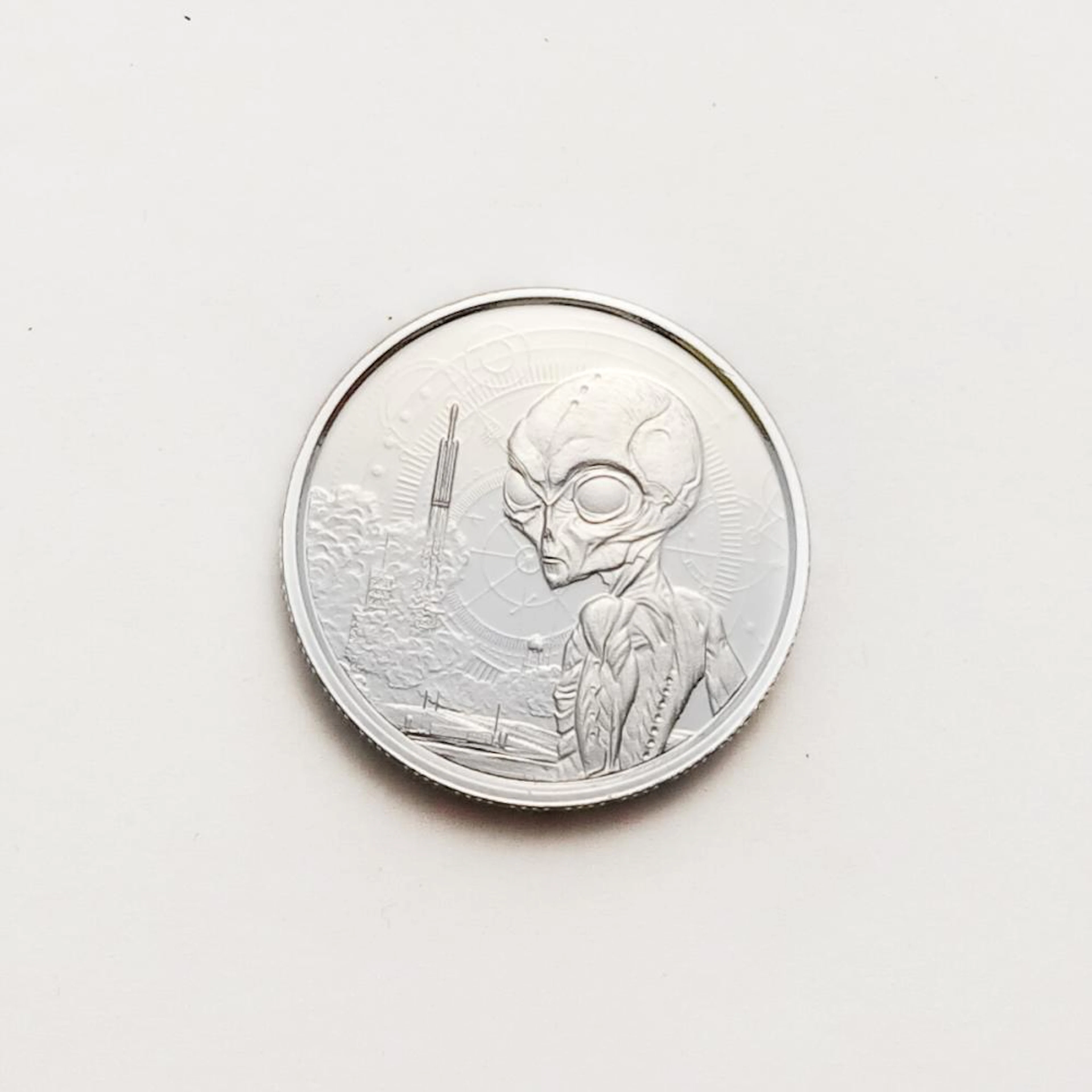 Collectible 2021 Republic of Ghana Fine Silver 2 Two Cedis Alien coin BU