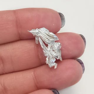 Free shape fine silver shard piece, 2.91 grams