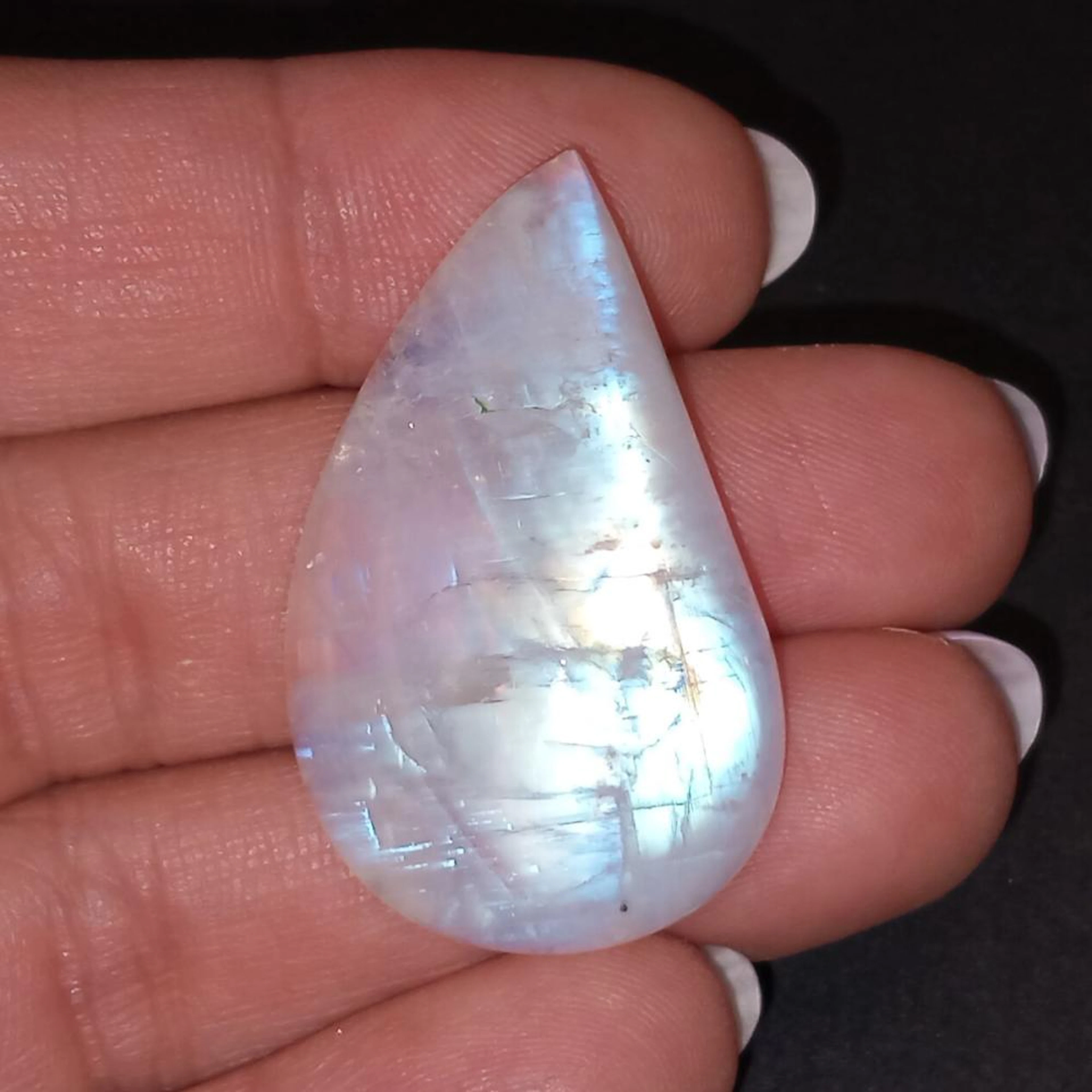 Cabochon pear shape Moonstone, weight 49.10 cts