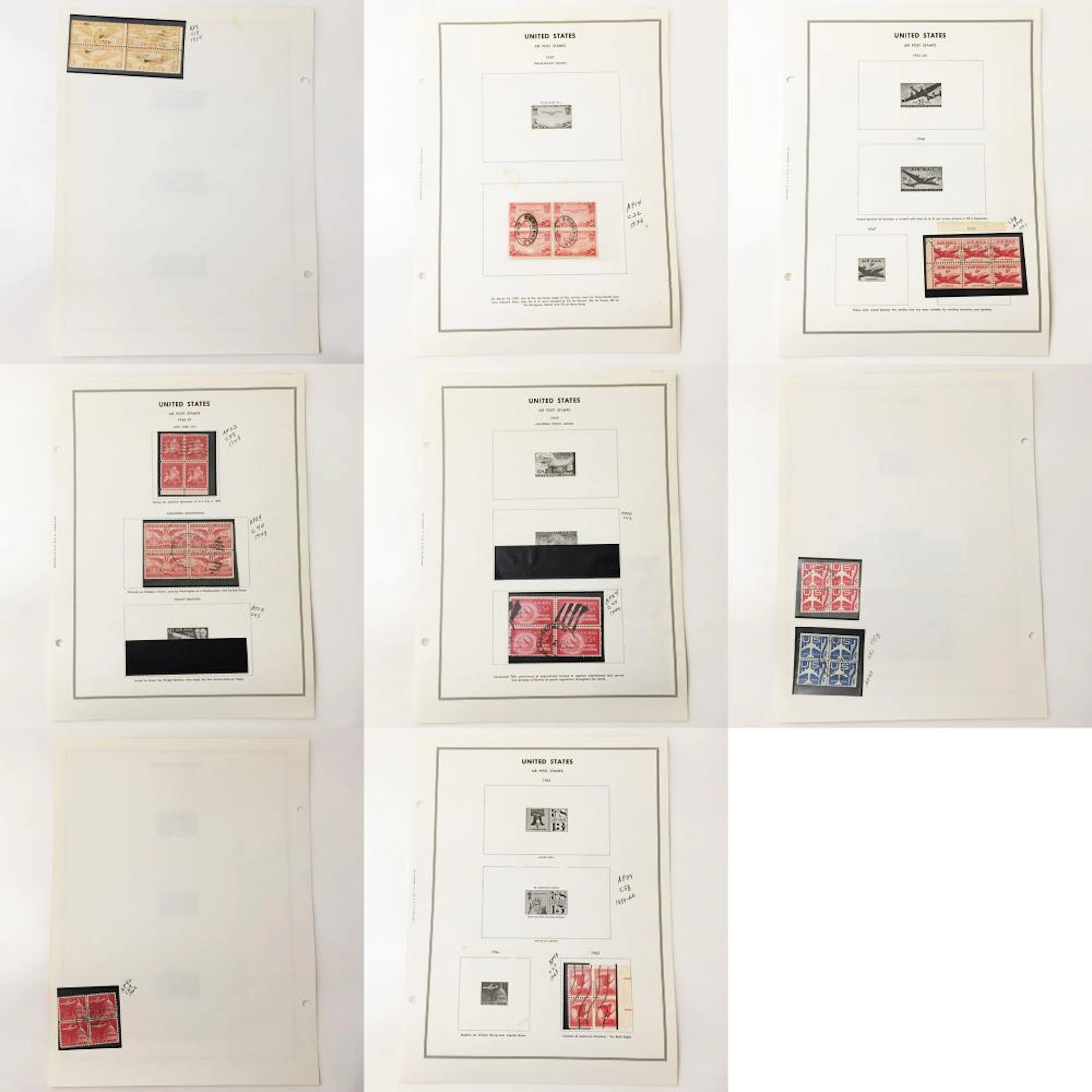 US Certified Mail, Special delivery, Air Post Mail stamps, Used, Unhinged