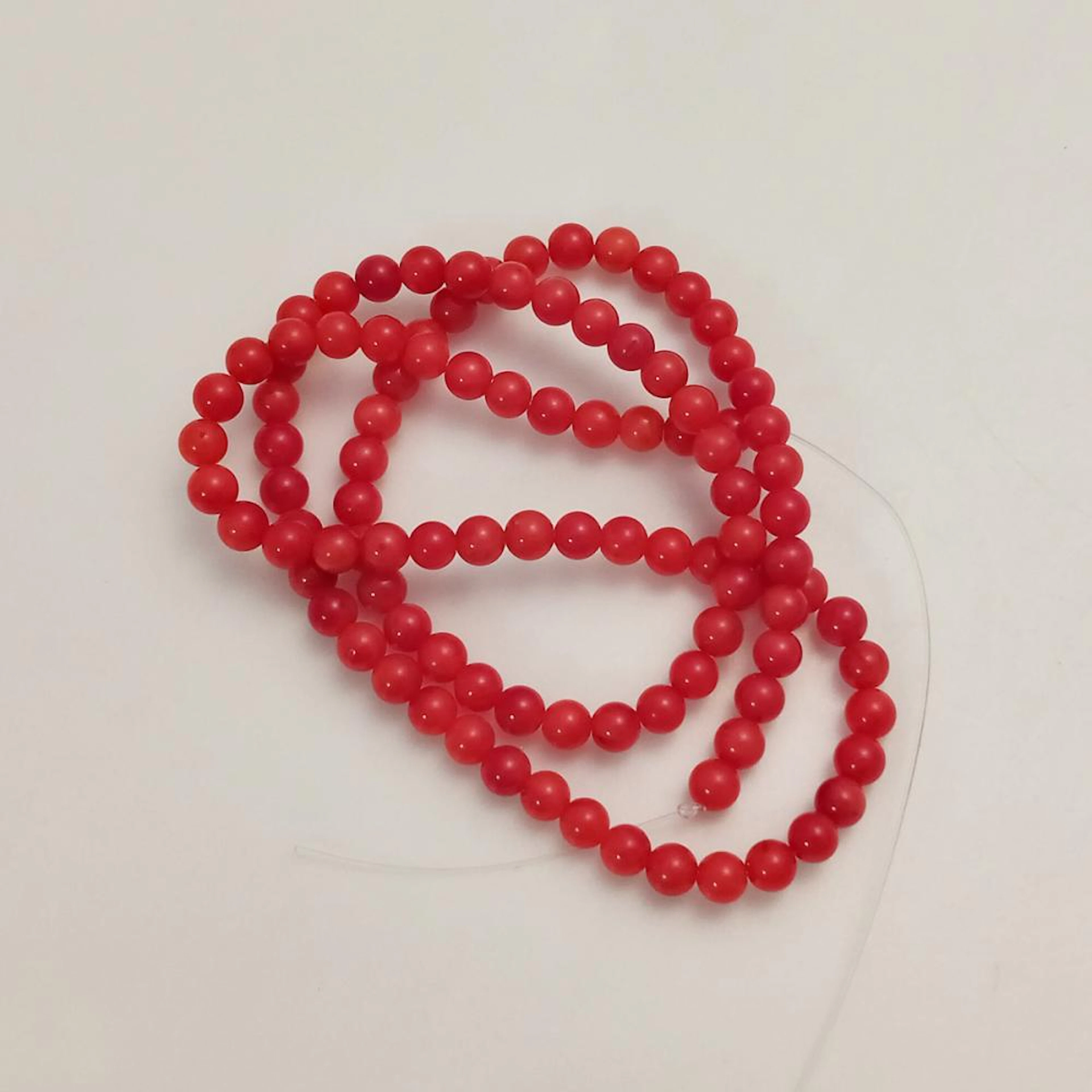 4 mm Genuine round shape red Coral roots "bamboo" beads strand